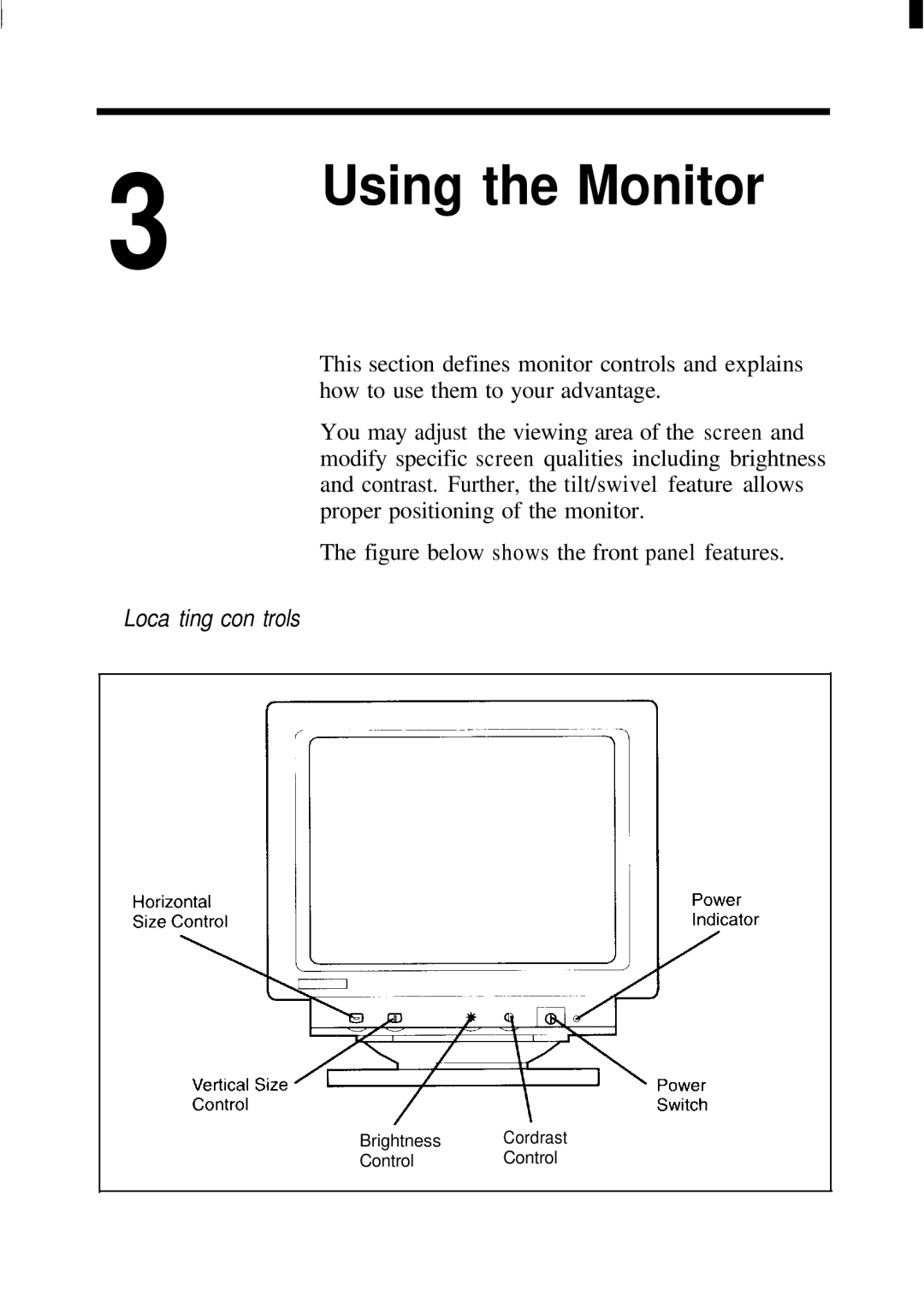 NEC JC-1431VMB user manual Using the Monitor 