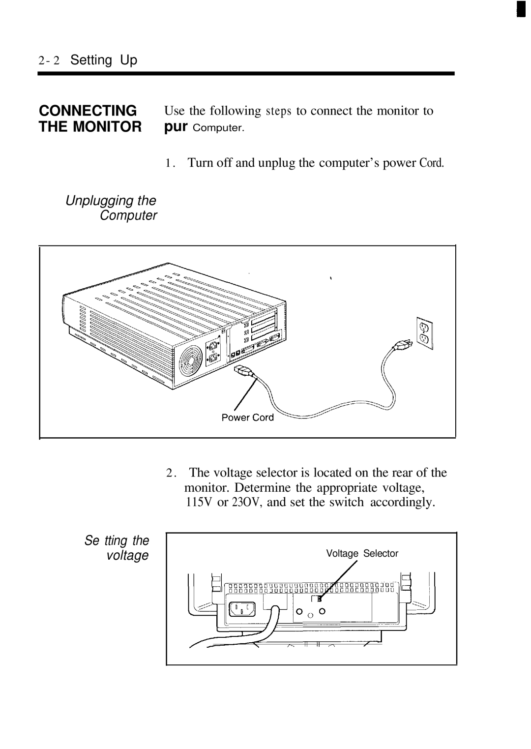 NEC JC-1431VMB user manual Connecting, Monitor 