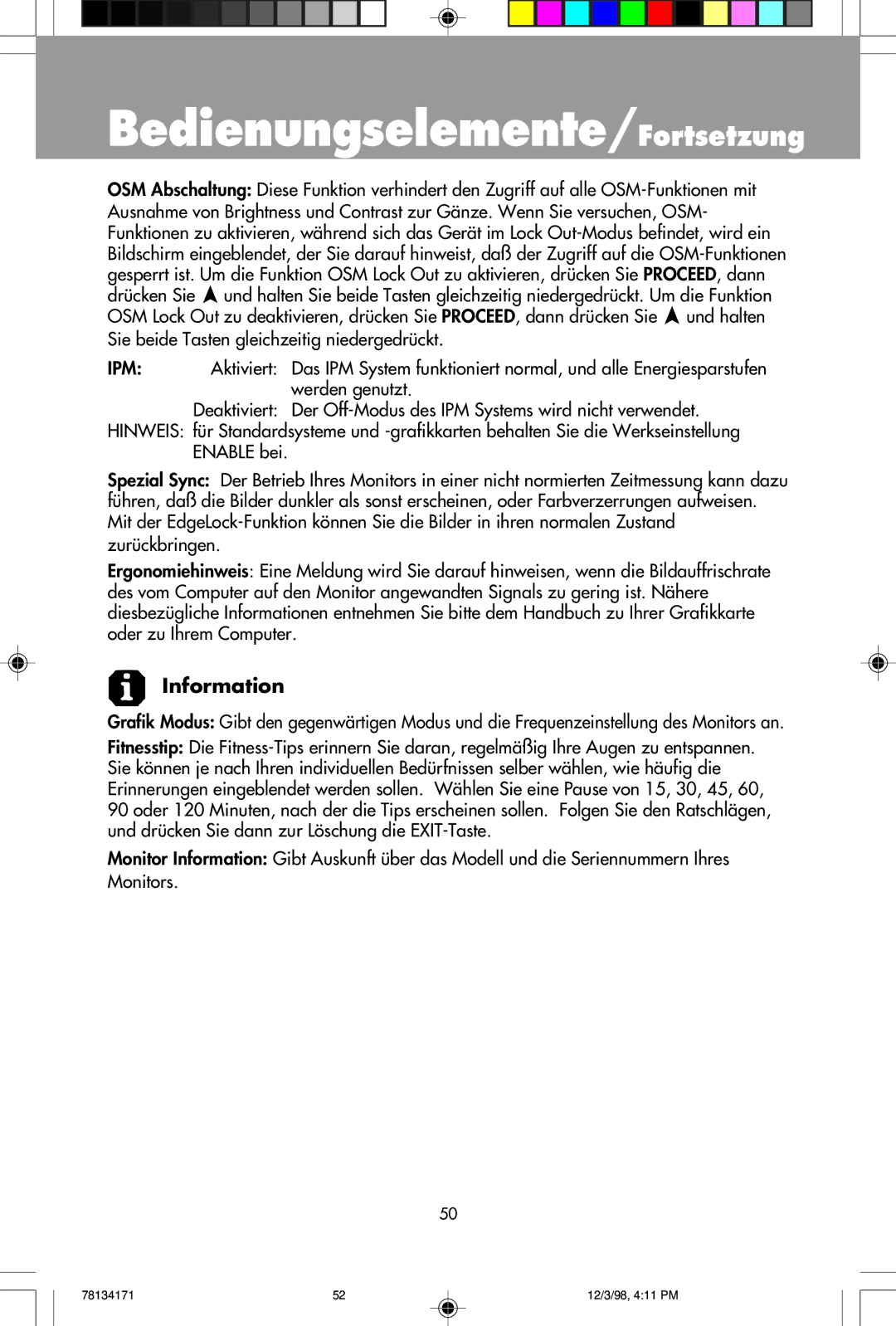 NEC JC-2241UMW, JC-1946UMW user manual Information 