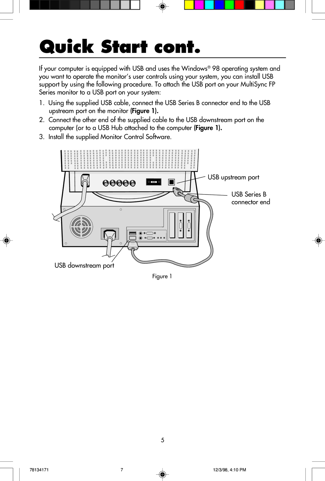 NEC JC-1946UMW, JC-2241UMW user manual USB downstream port 