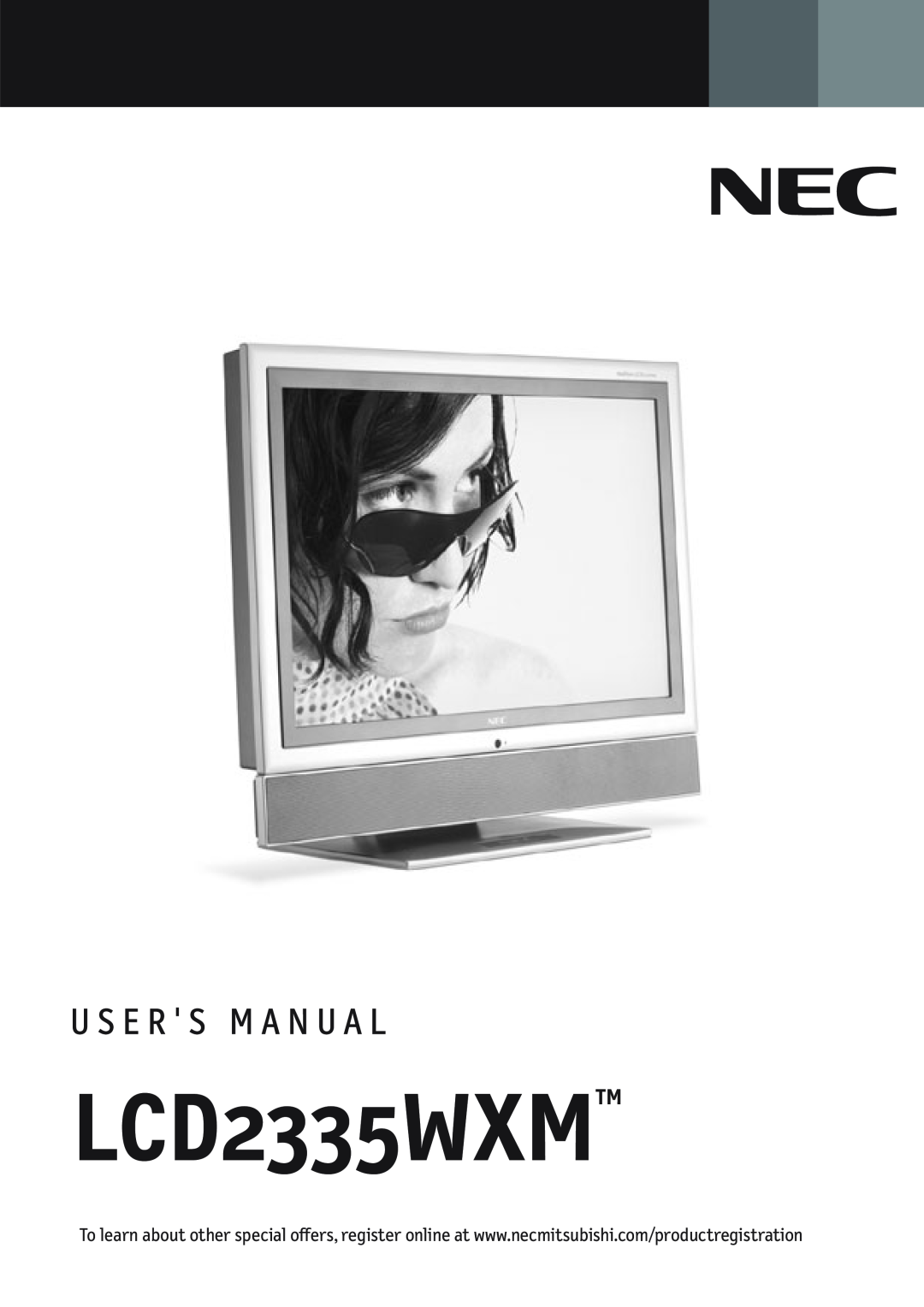 NEC L234GC manual LCD2335WXMTM 