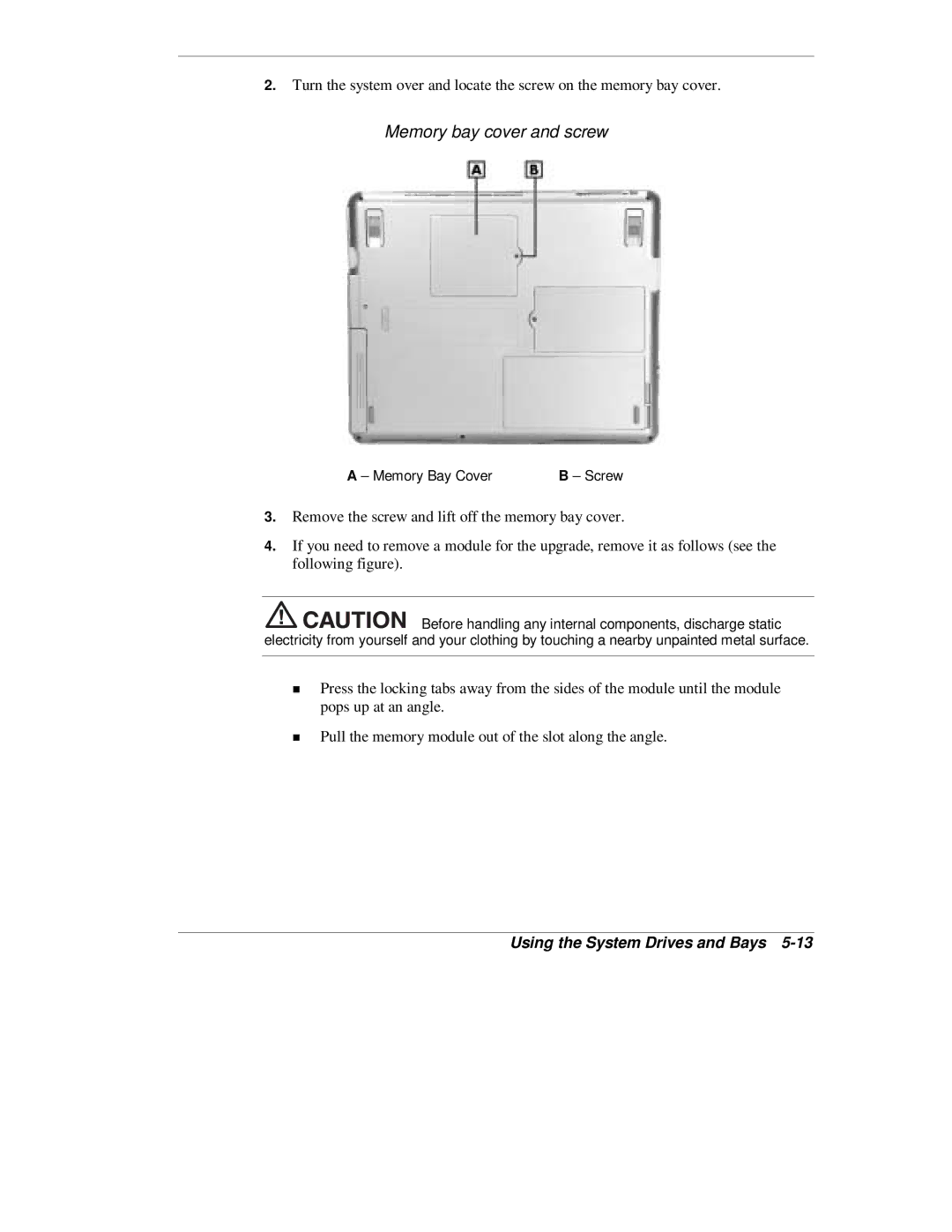 NEC L320 manual Memory bay cover and screw 