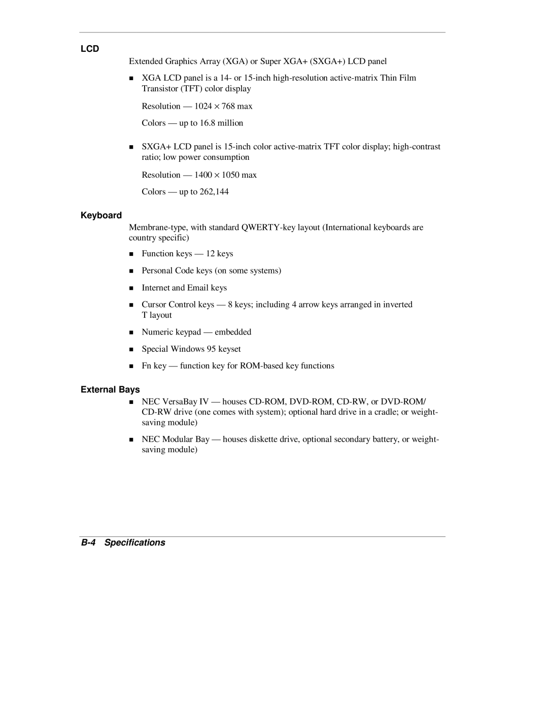 NEC L320 manual Lcd 