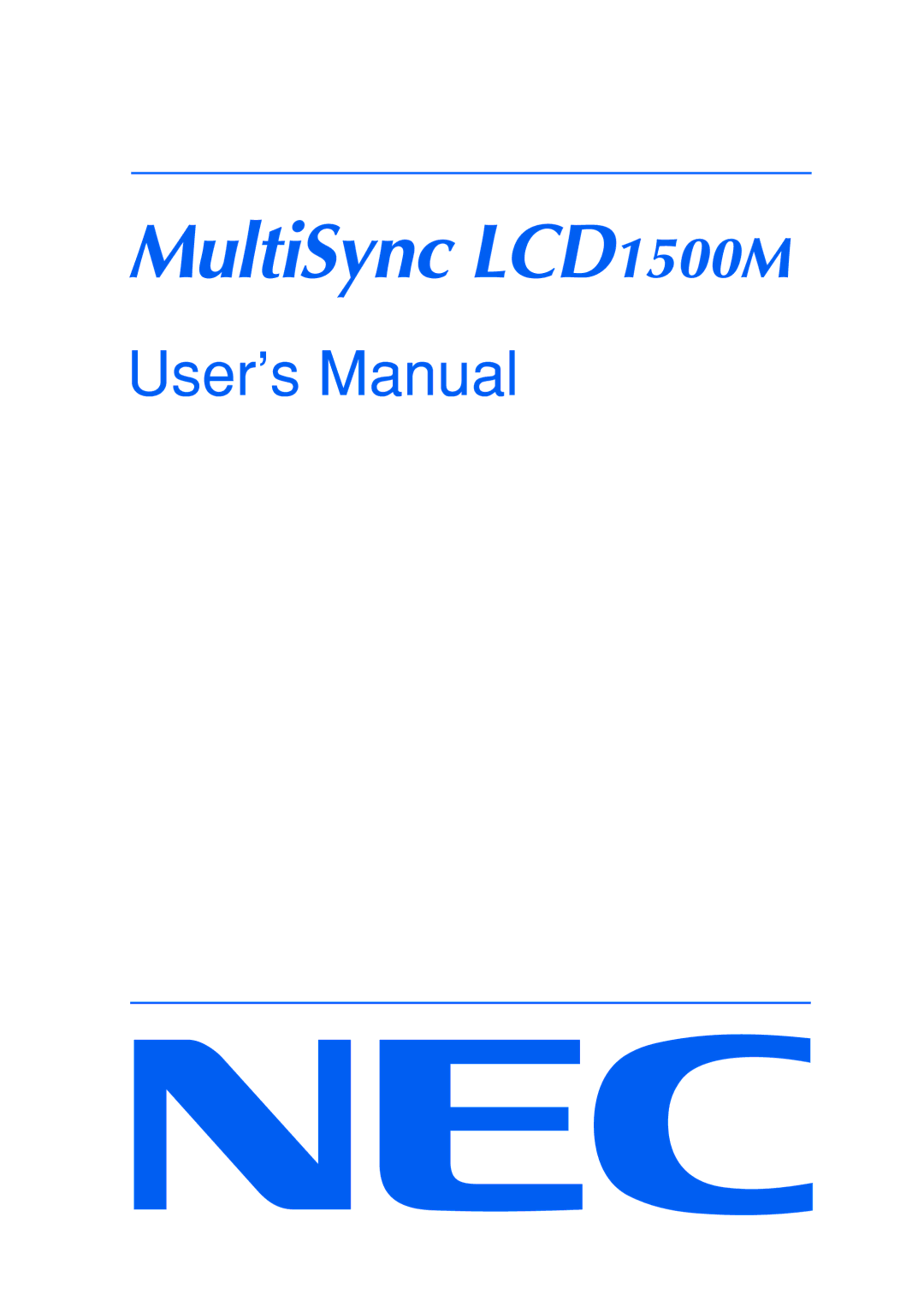 NEC LA-1524HMW manual 