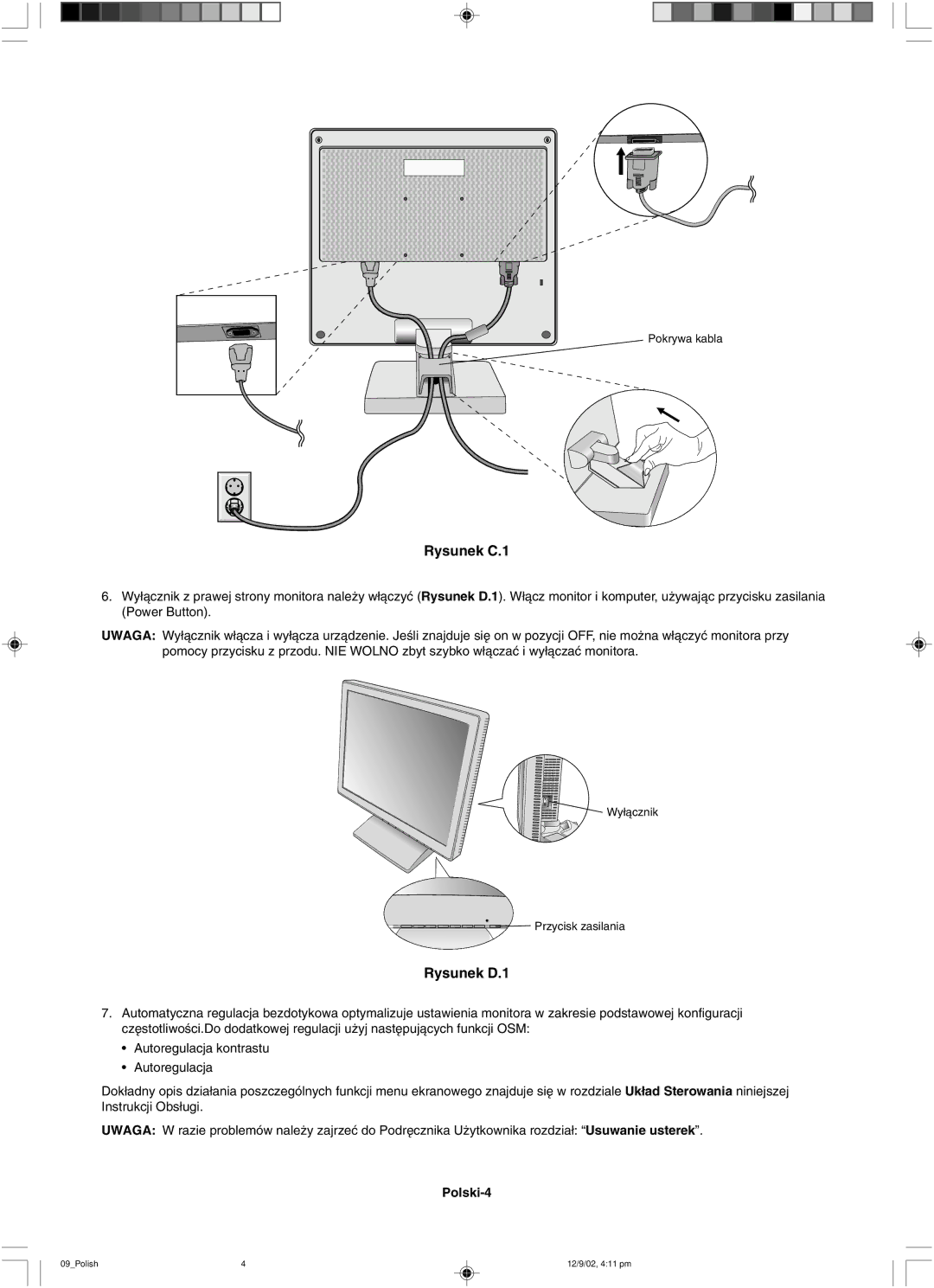 NEC LCD1501 user manual Rysunek C.1 