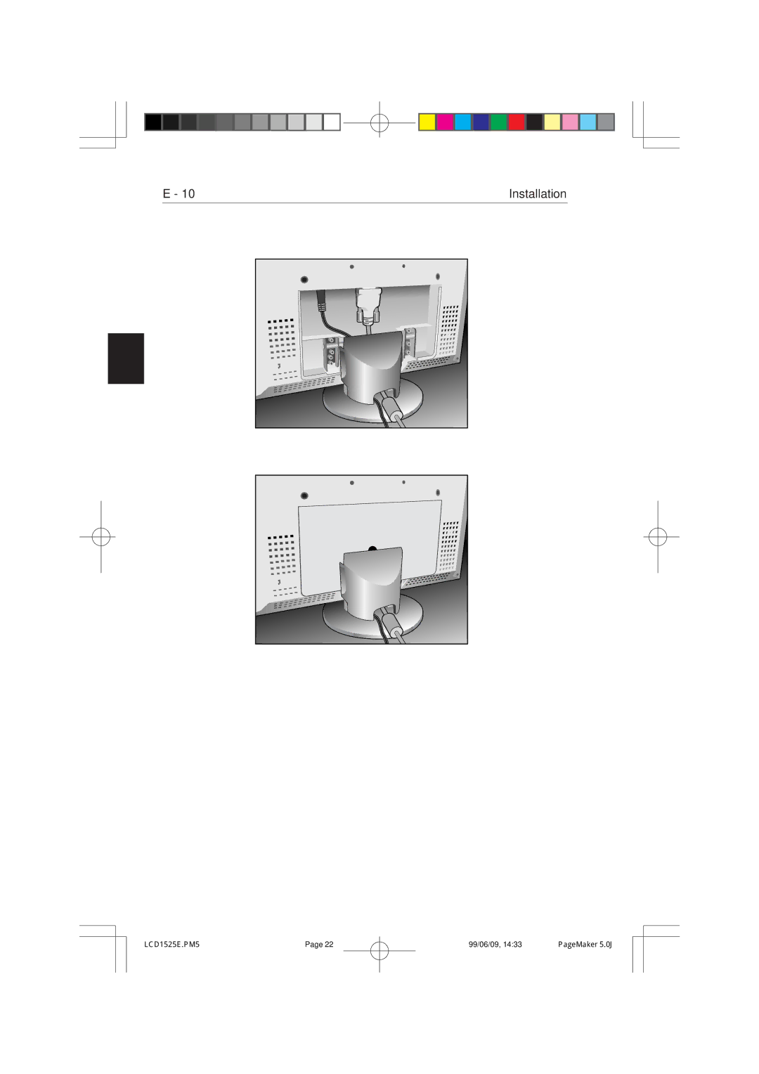 NEC LCD1525V manual Installation 