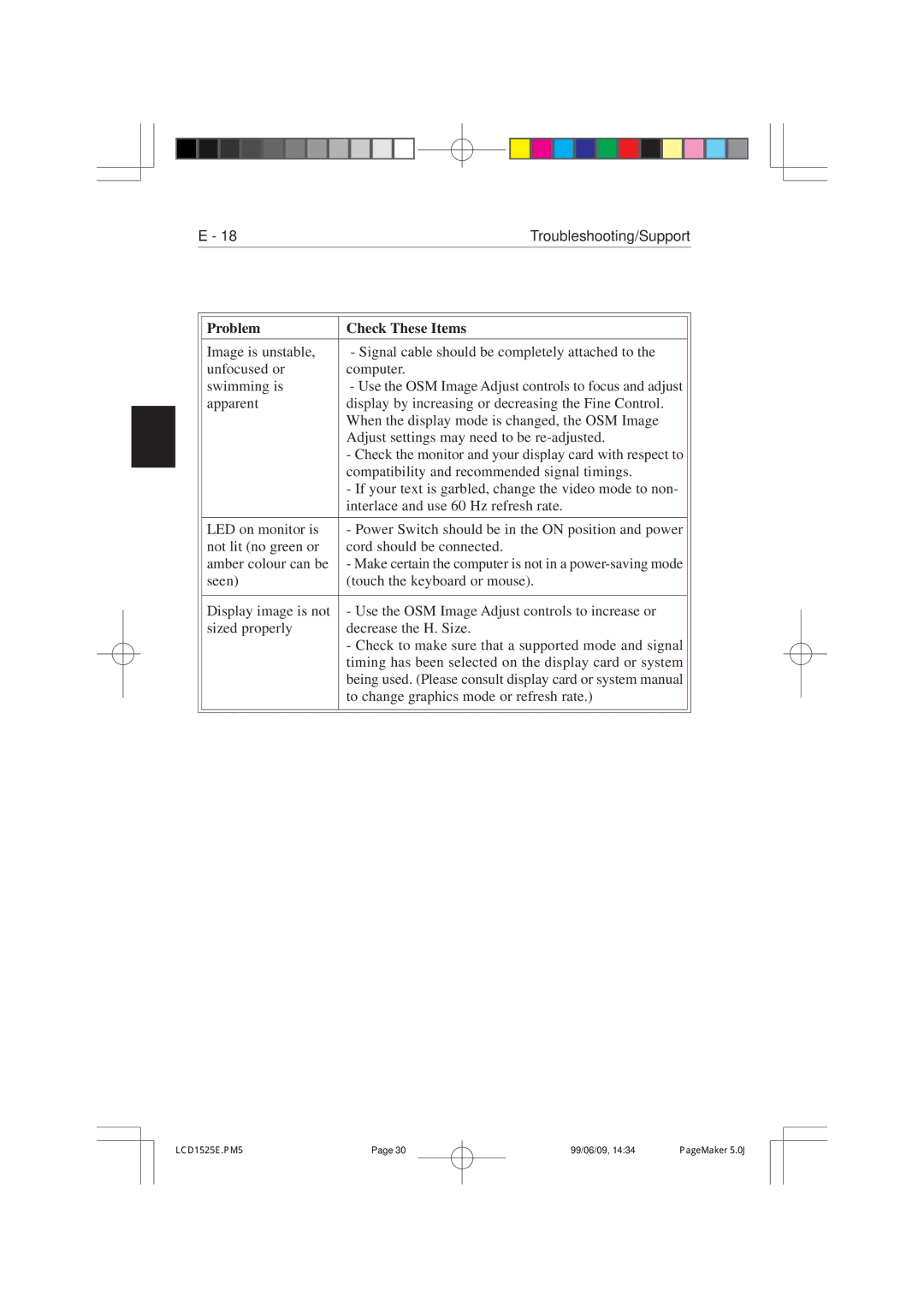 NEC LCD1525V manual To change graphics mode or refresh rate 