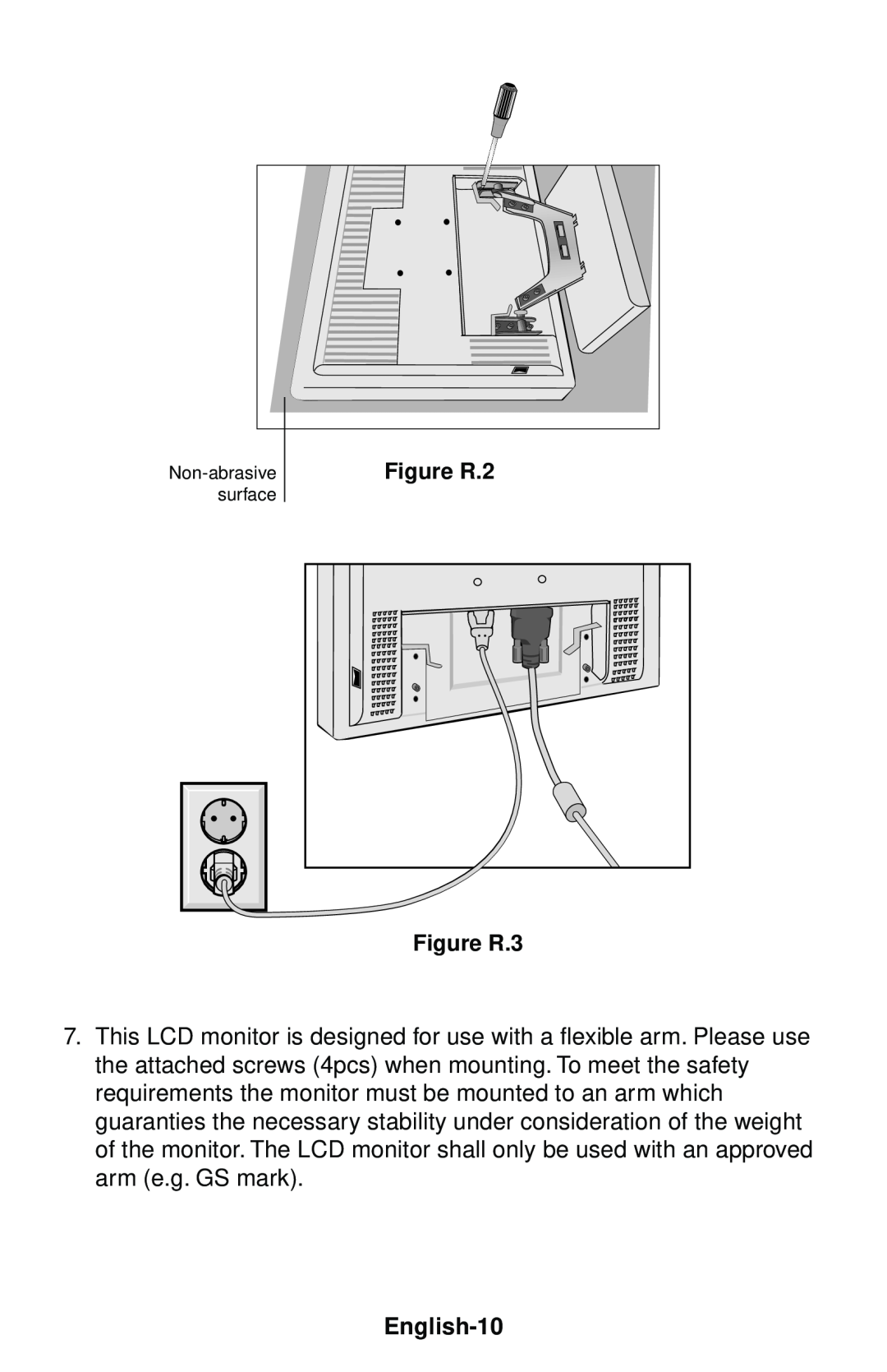 NEC LCD1550V user manual English-10, Figure R.2 Figure R.3 