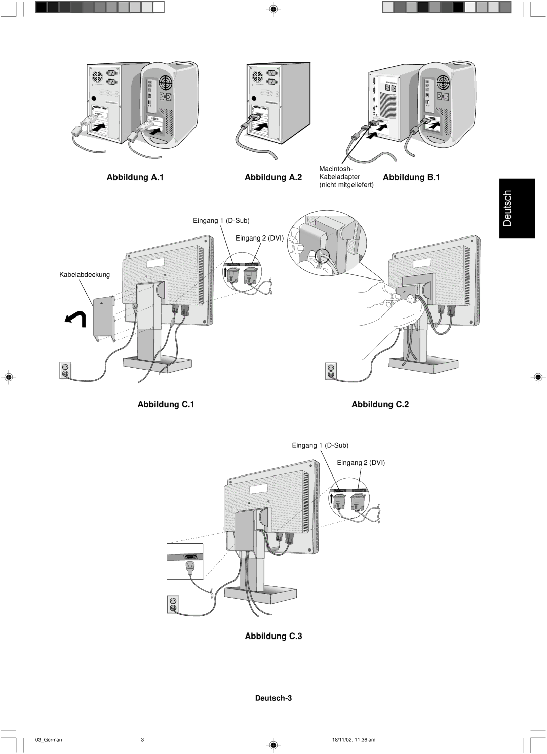 NEC LCD1560NX user manual Deutsch-3 