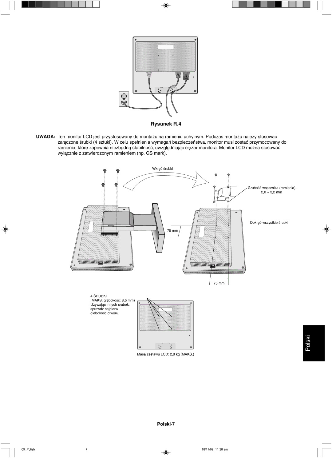 NEC LCD1560NX user manual Rysunek R.4 