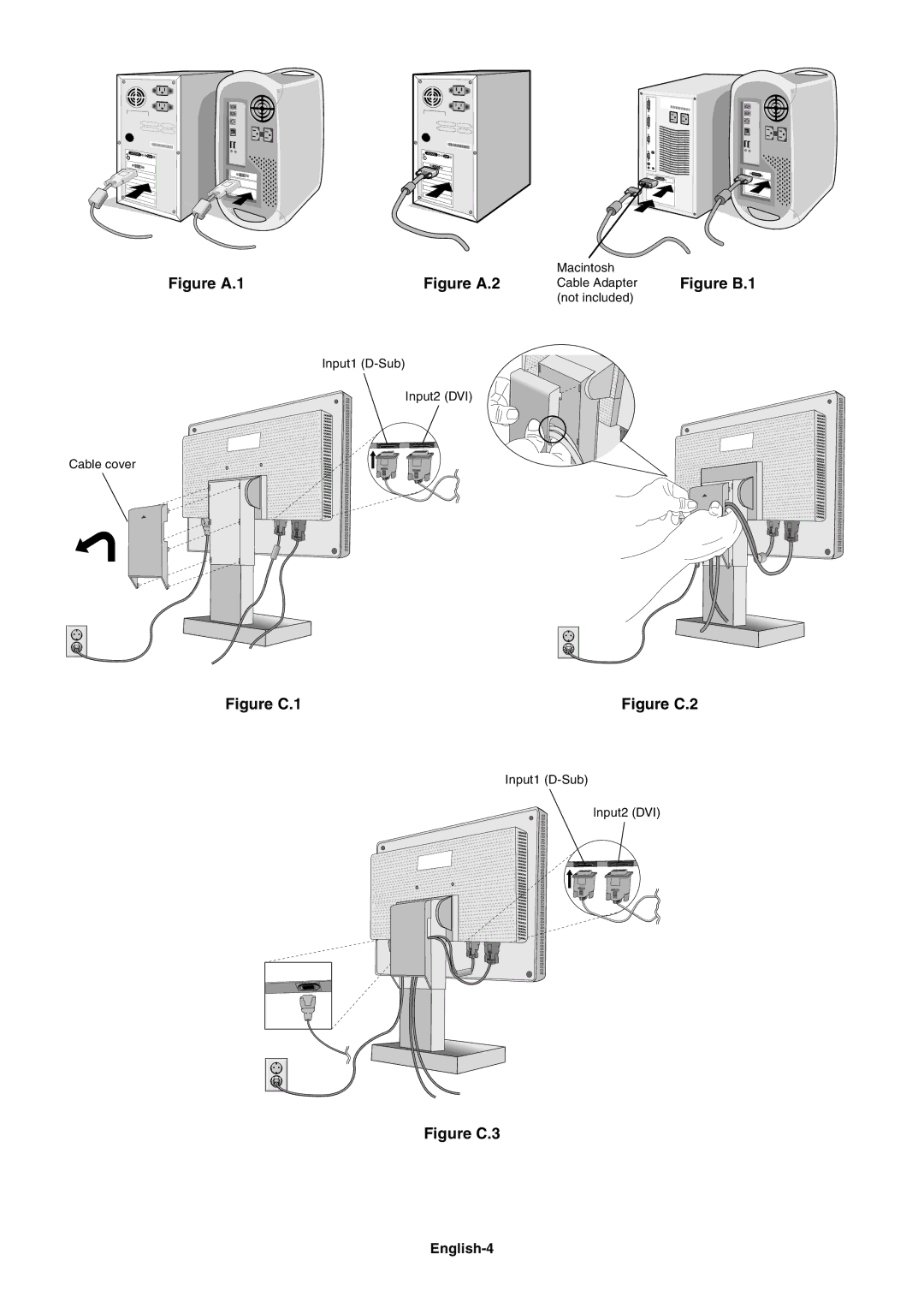 NEC LCD1560NX user manual Figure A.1, English-4 