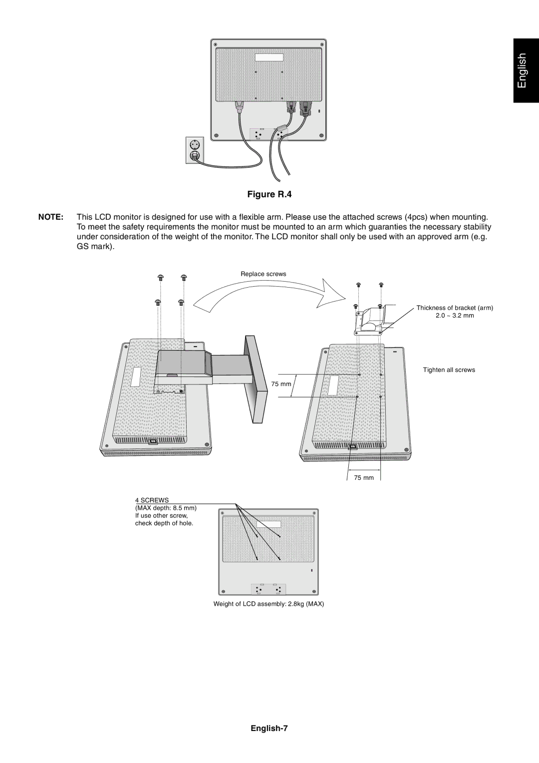 NEC LCD1560NX user manual GS mark, English-7 