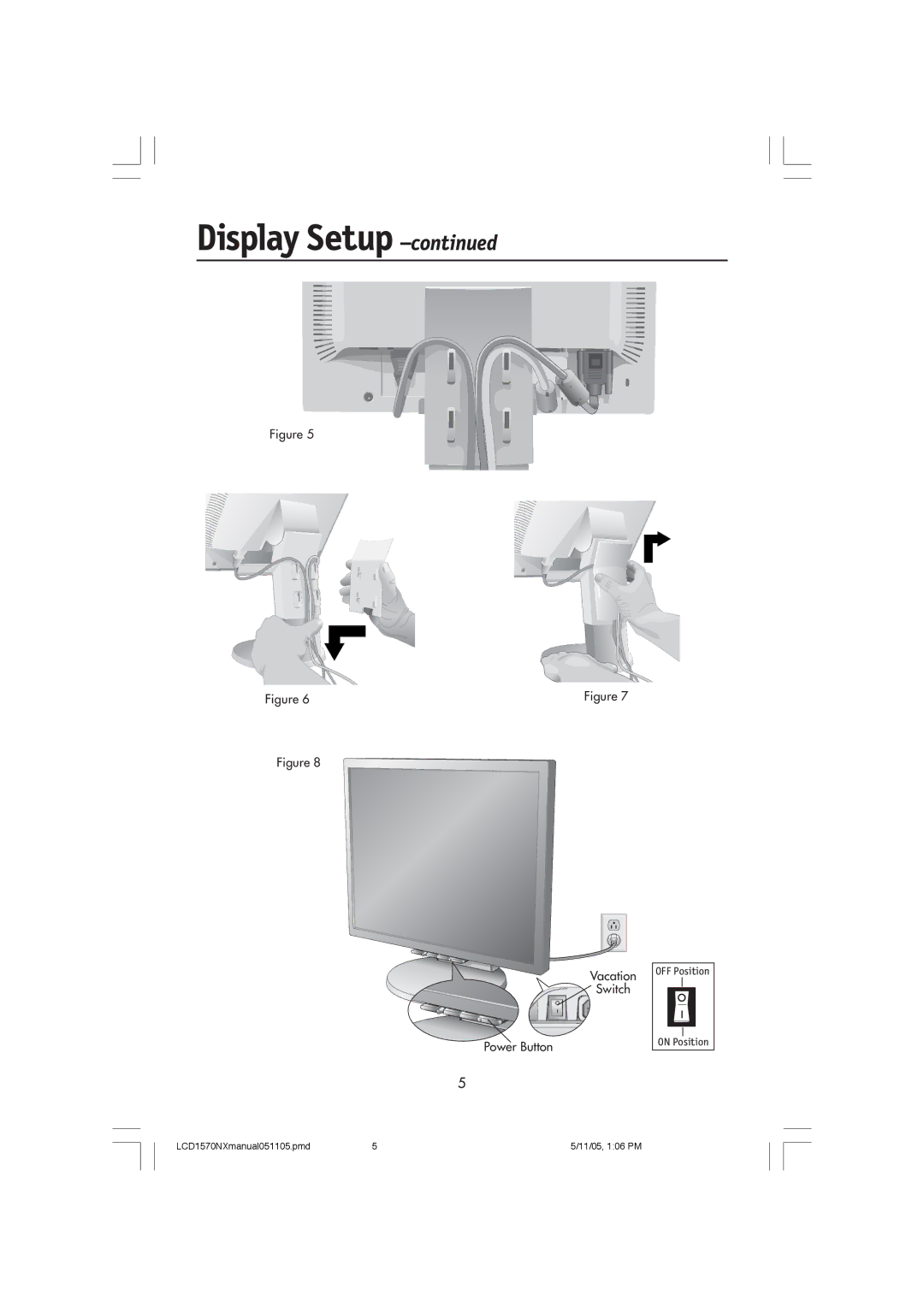 NEC LCD1570NX user manual Power Button 