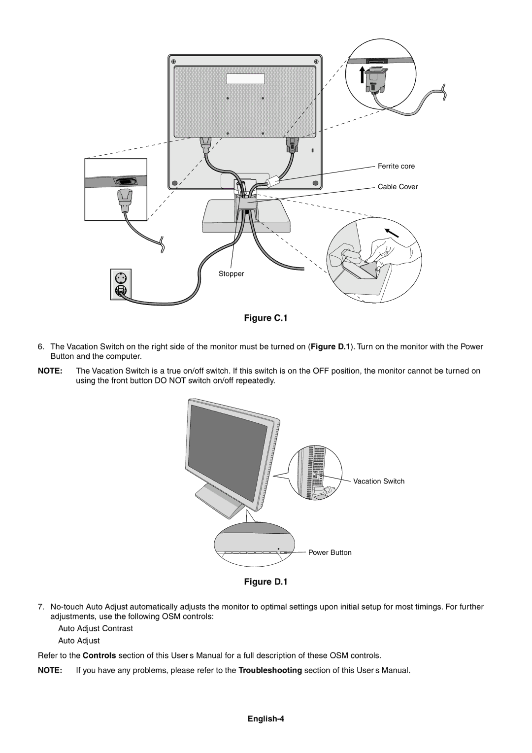 NEC LCD1701 user manual Figure C.1, English-4 