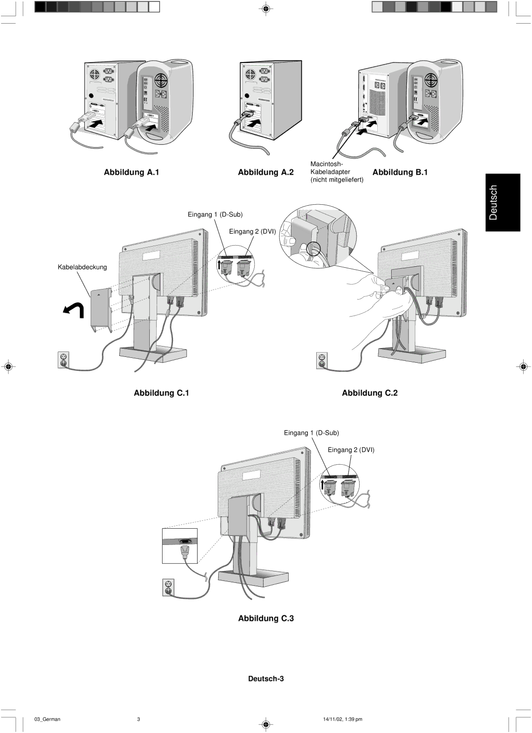 NEC LCD1760NX user manual Deutsch-3 