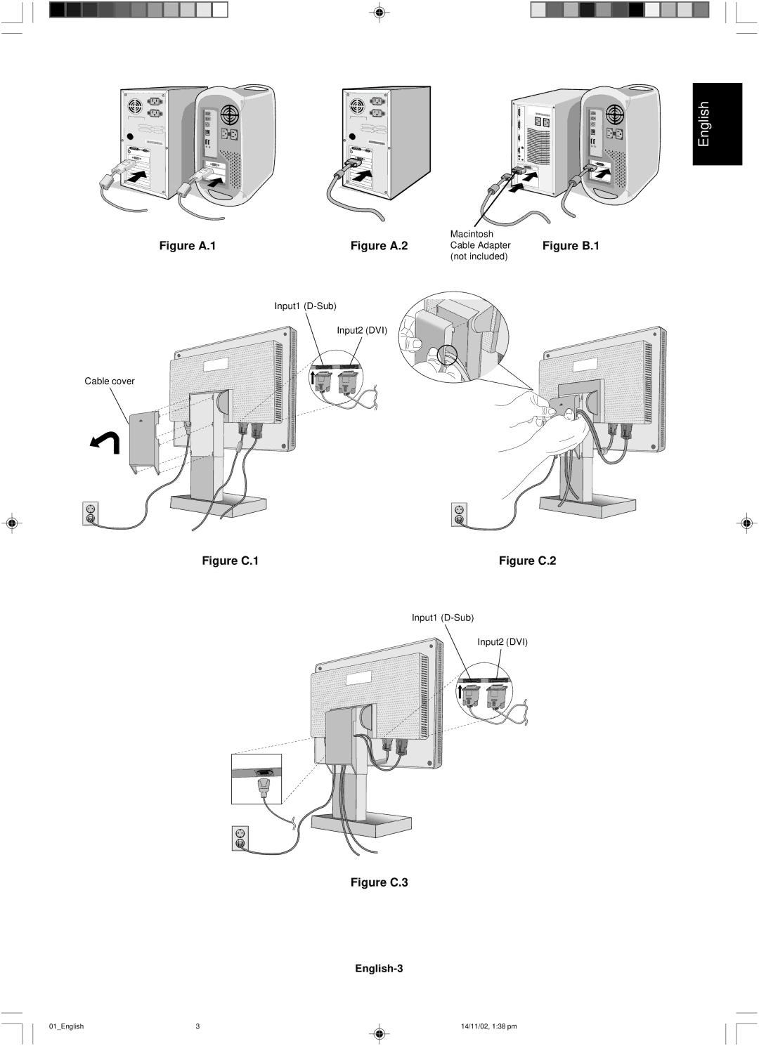 NEC LCD1760NX user manual Figure A.1, English-3 