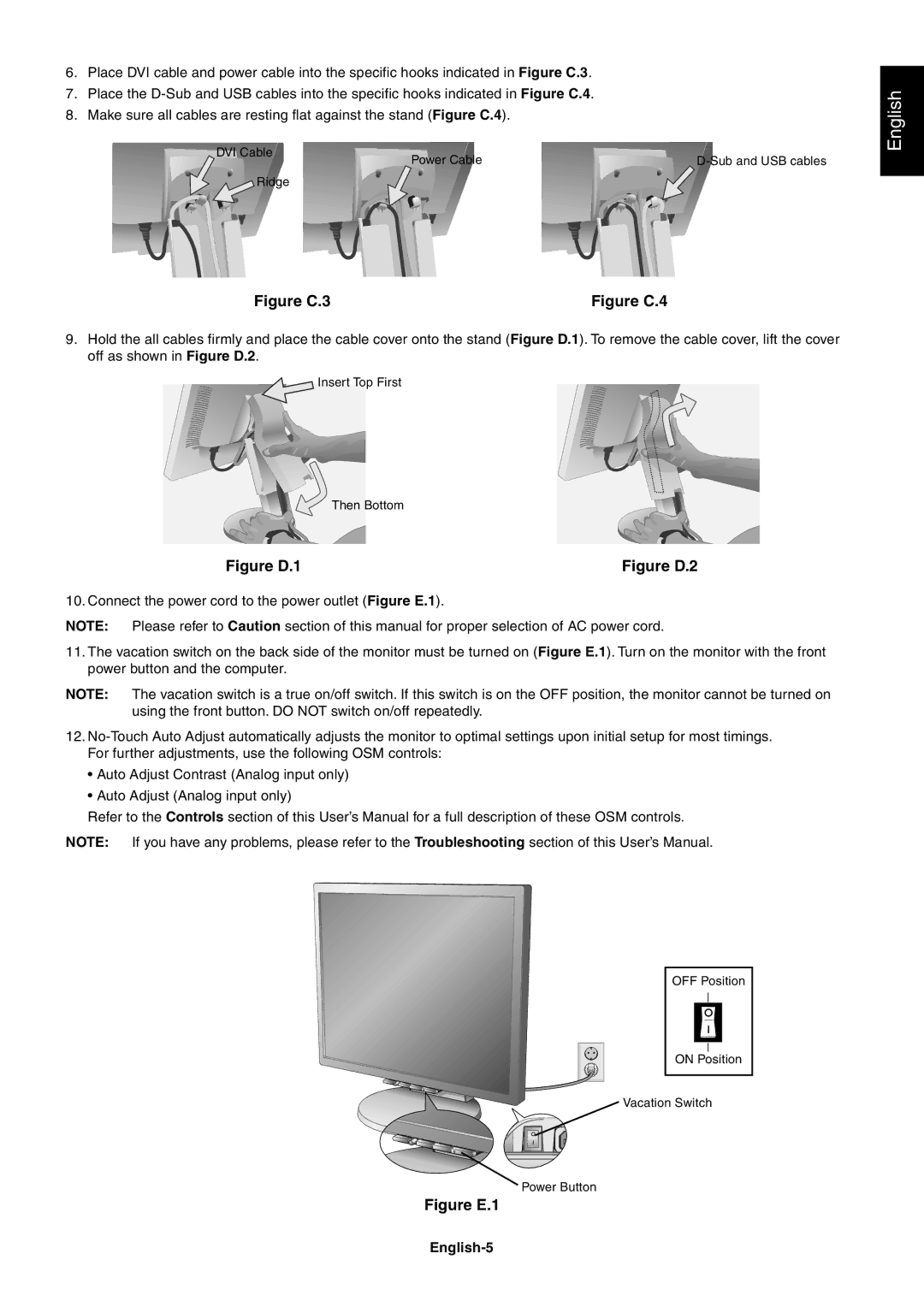 NEC LCD1770GX user manual Figure C.3, English-5 