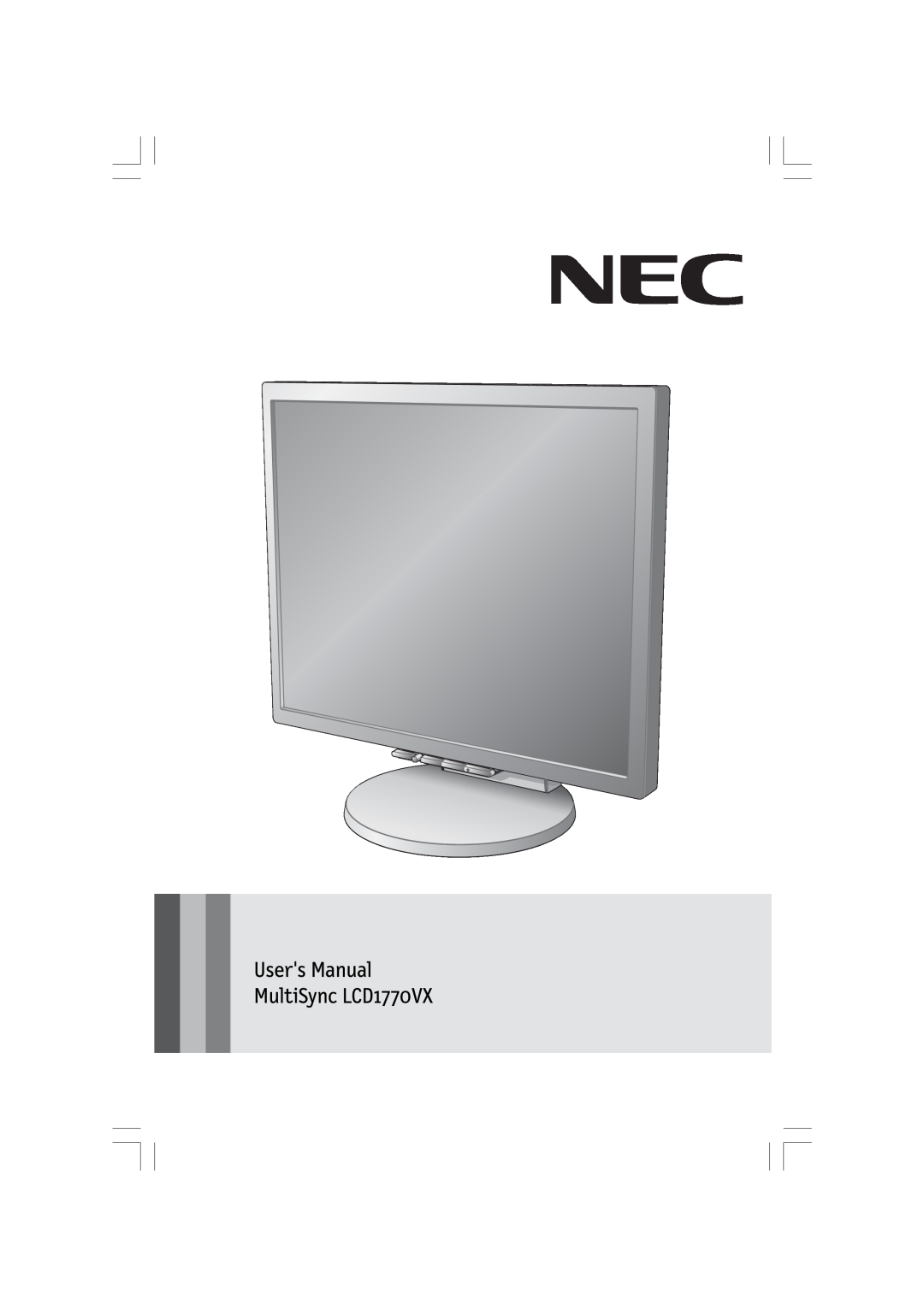 NEC LCD1770VX user manual 