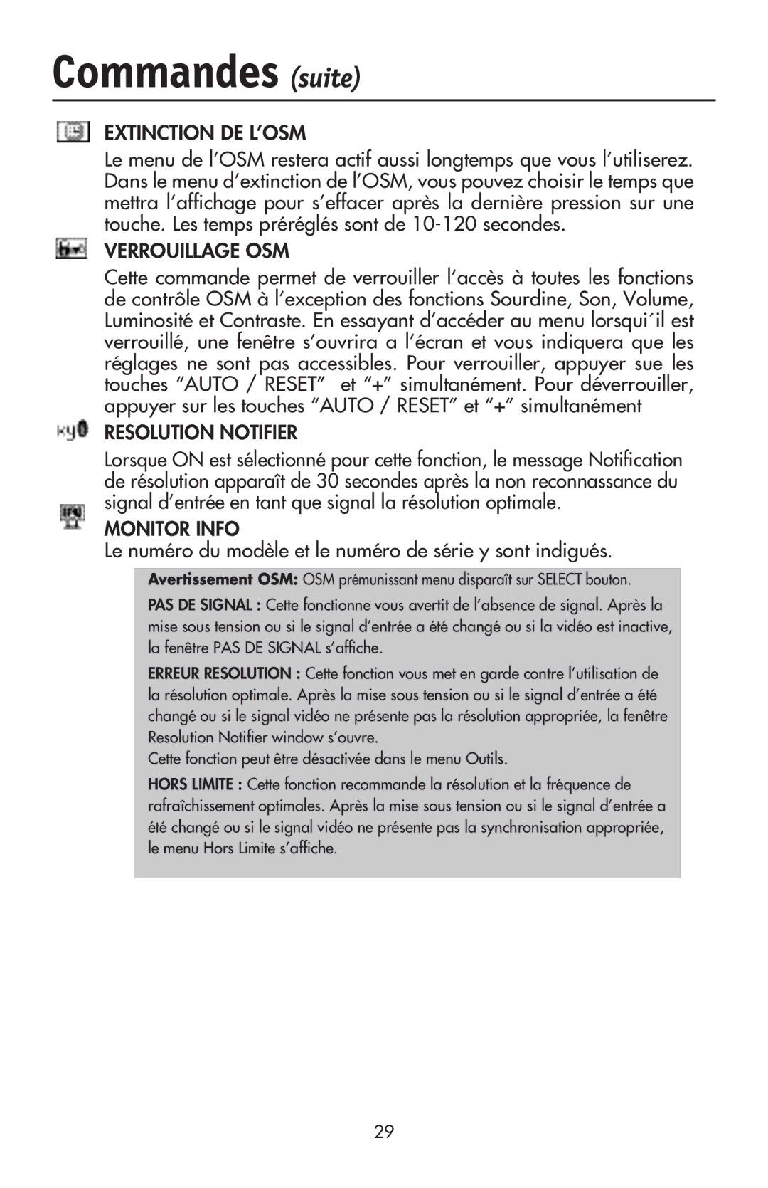 NEC LCD17V user manual Le numéro du modèle et le numéro de série y sont indigués 