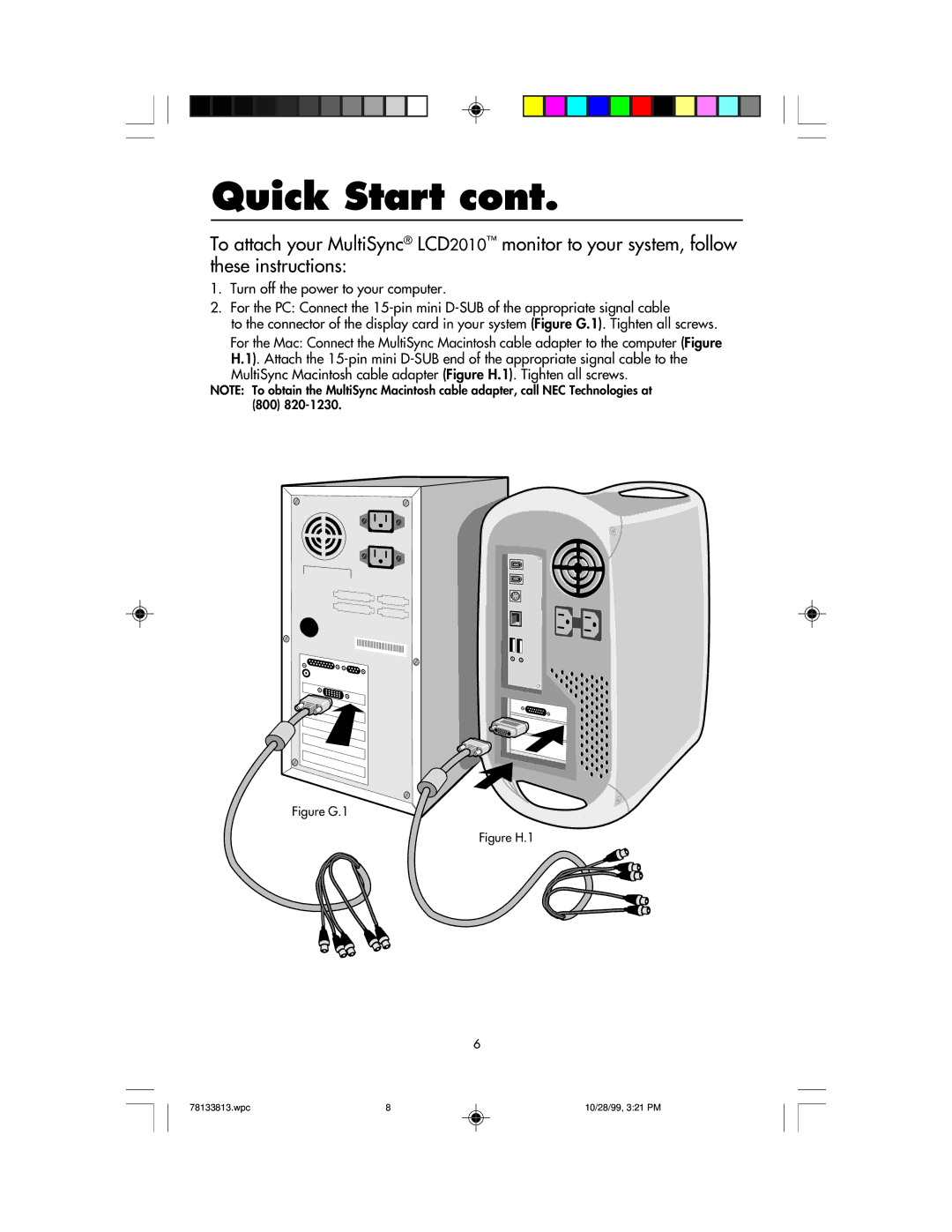 NEC LCD1810 user manual Figure G.1 