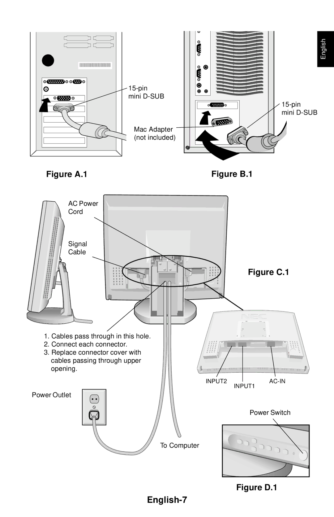 NEC LCD1830 user manual English-7, Figure A.1 