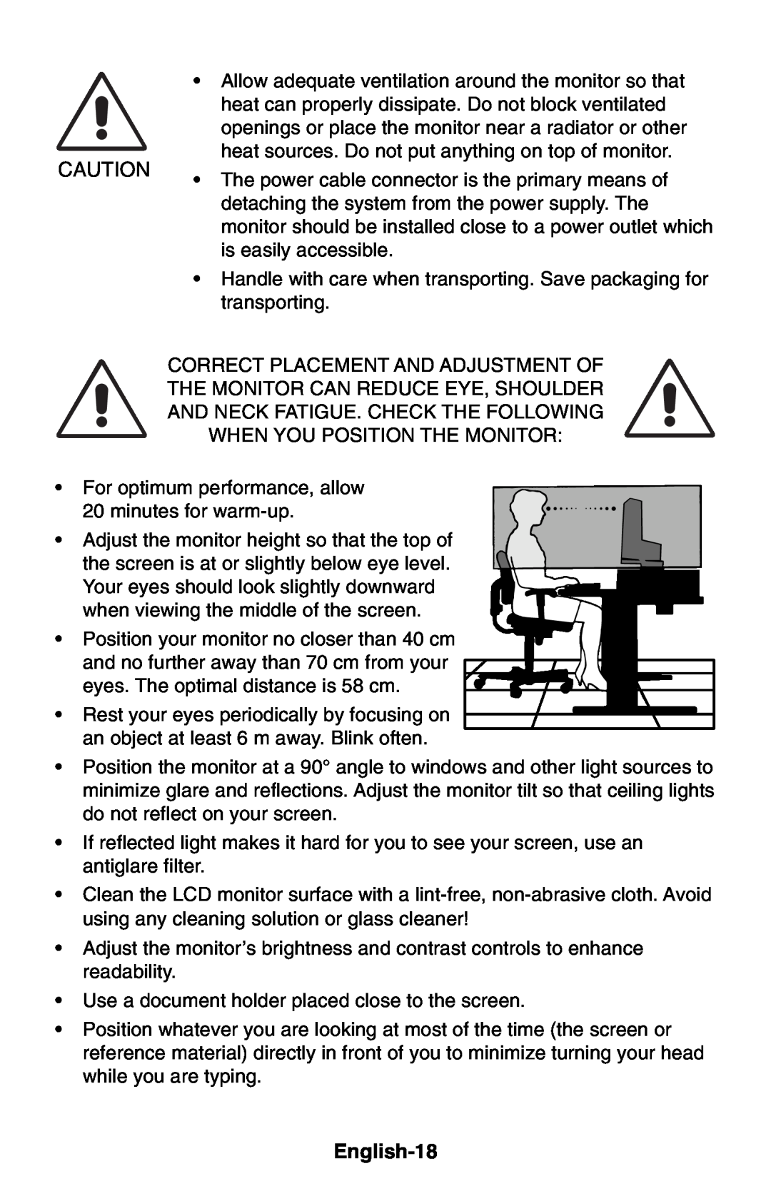 NEC LCD1850E user manual English-18 