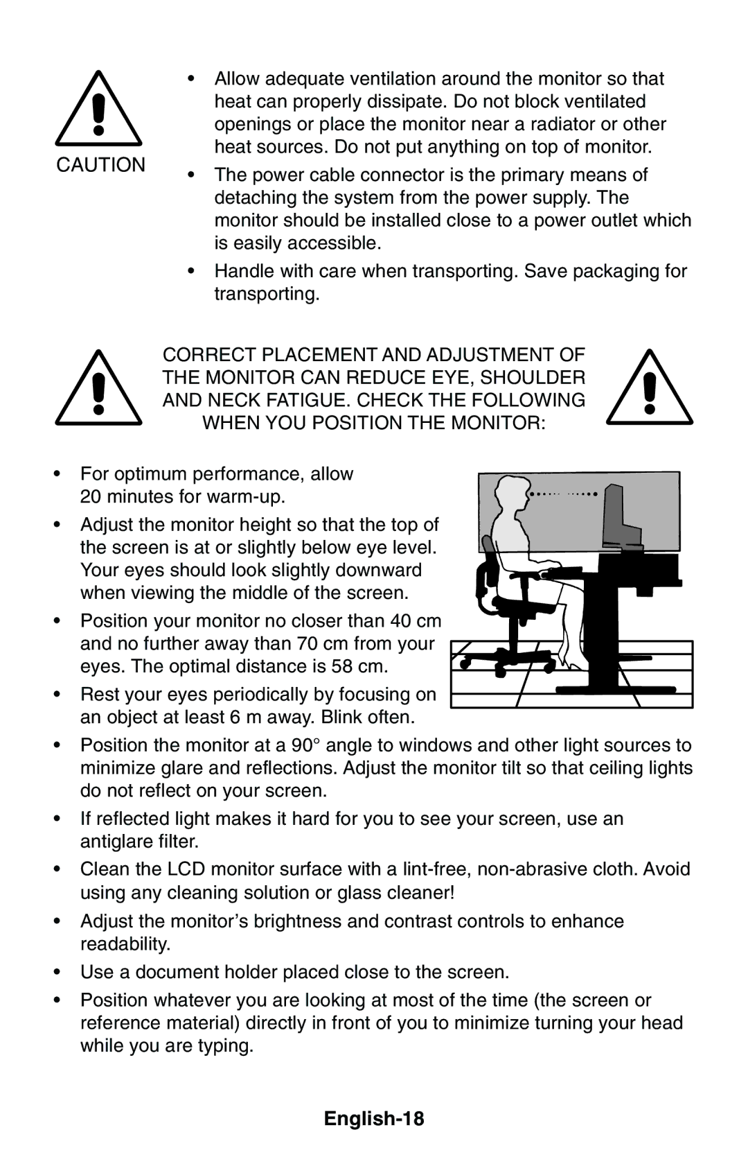 NEC LCD1850E user manual English-18 