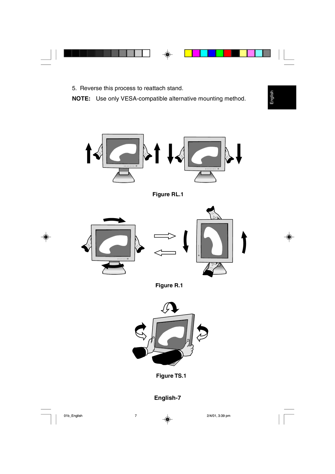 NEC LCD1850X user manual Figure RL.1, Figure R.1 