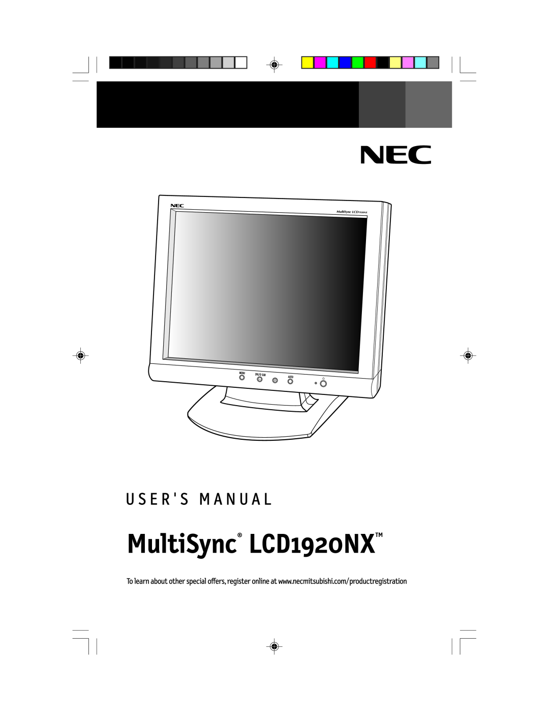 NEC manual MultiSync LCD1920NXTM 