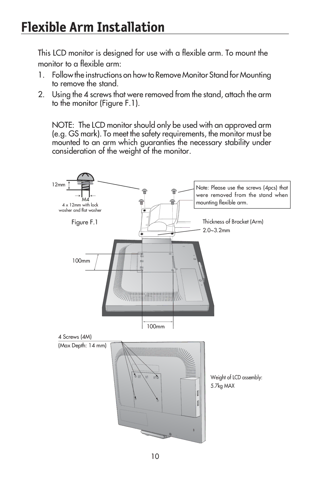 NEC LCD195NXM user manual Figure F.1 