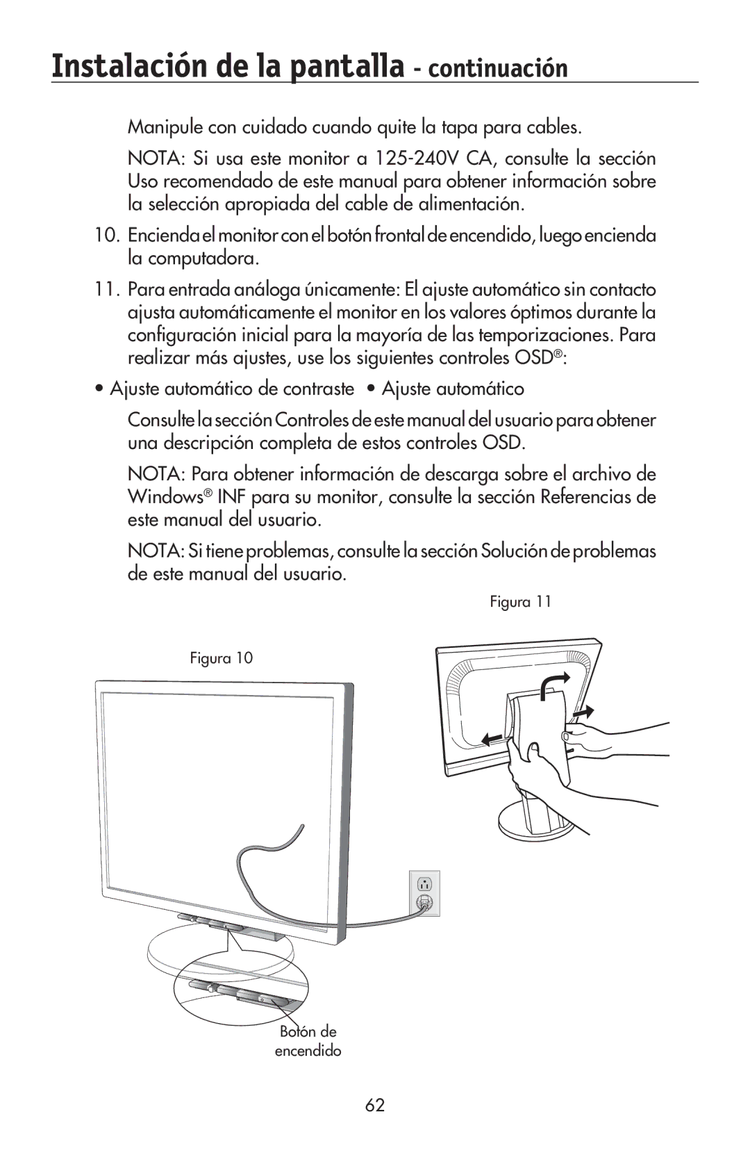 NEC LCD195NXM user manual Figura Botón de Encendido 