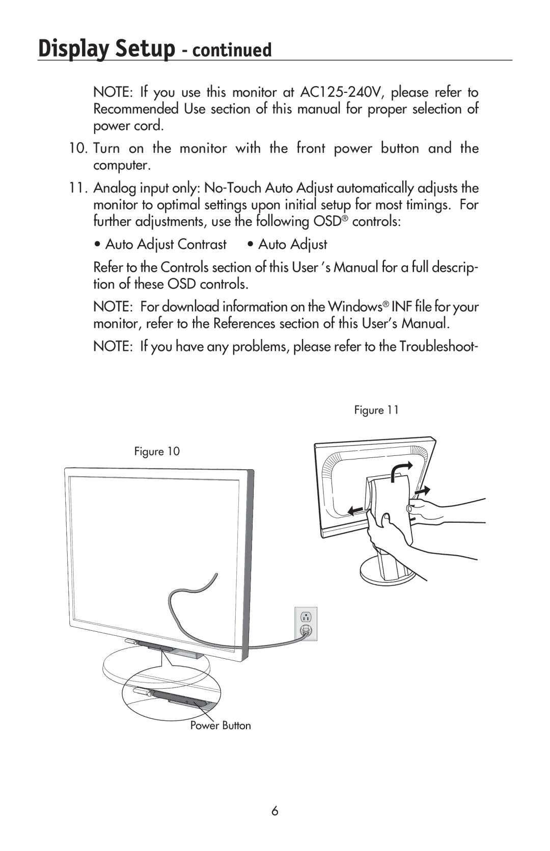 NEC LCD195NXM user manual Power Button 