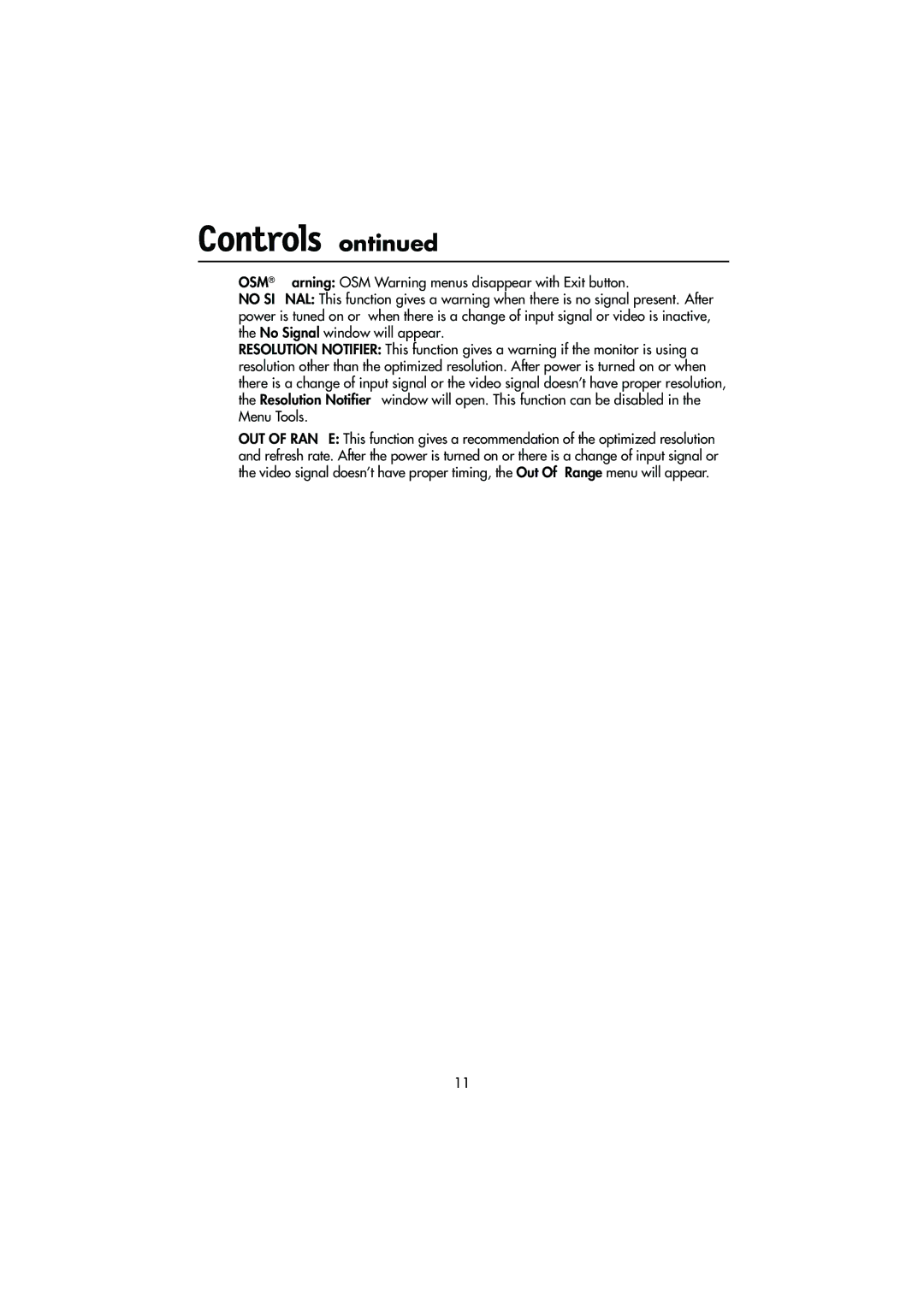 NEC LCD1970GX user manual Controls 