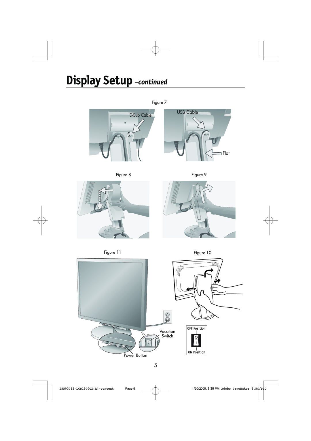 NEC LCD1970GX user manual Power Button 