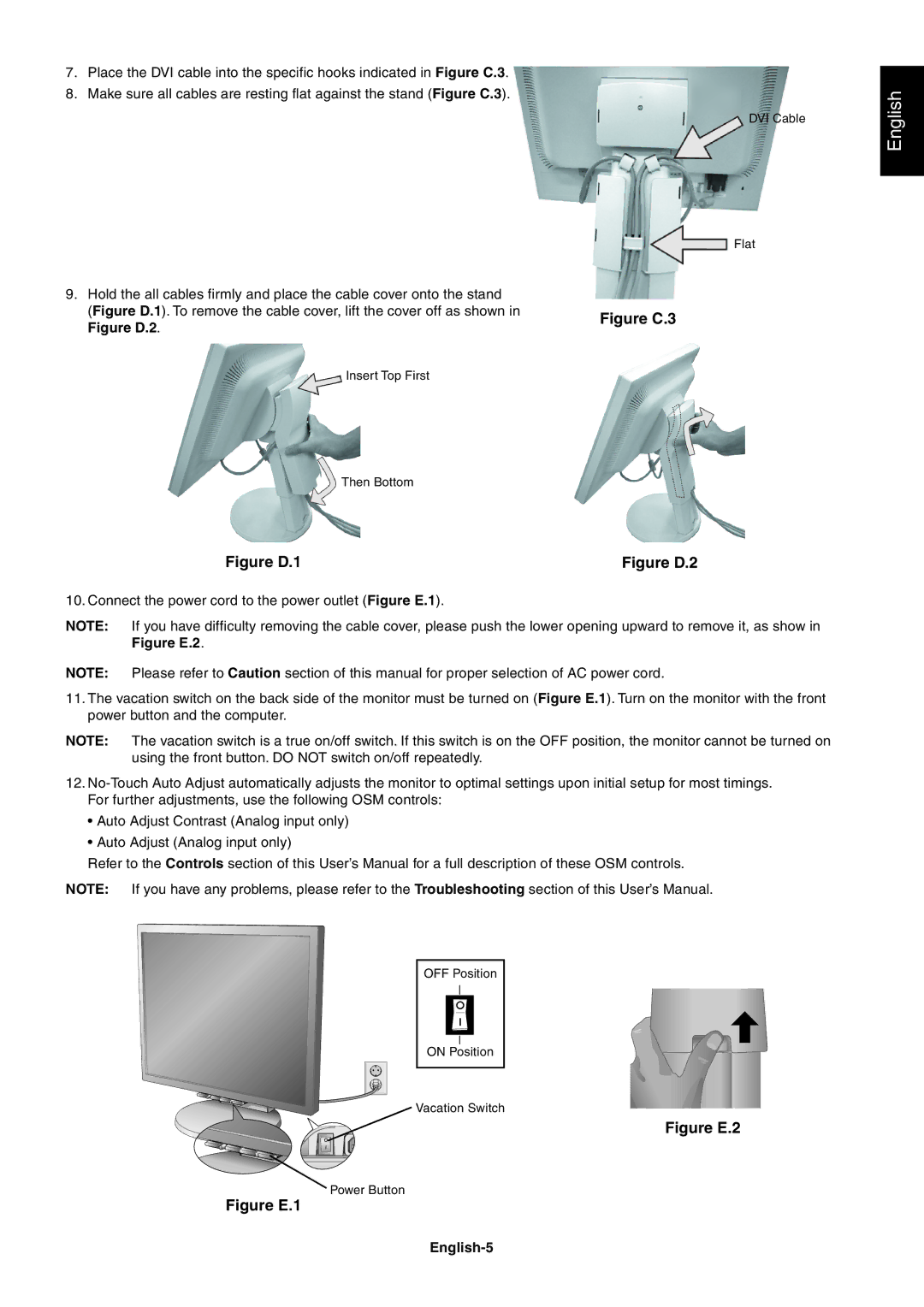 NEC LCD1970VX, LCD1970NXp user manual Figure D.2, English-5 