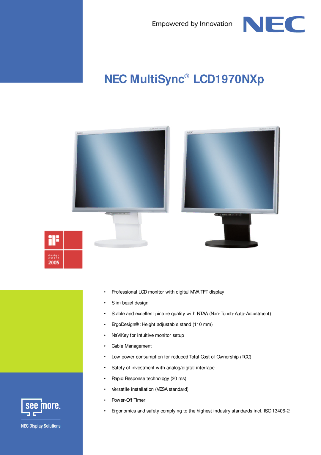 NEC manual NEC MultiSync LCD1970NXp 