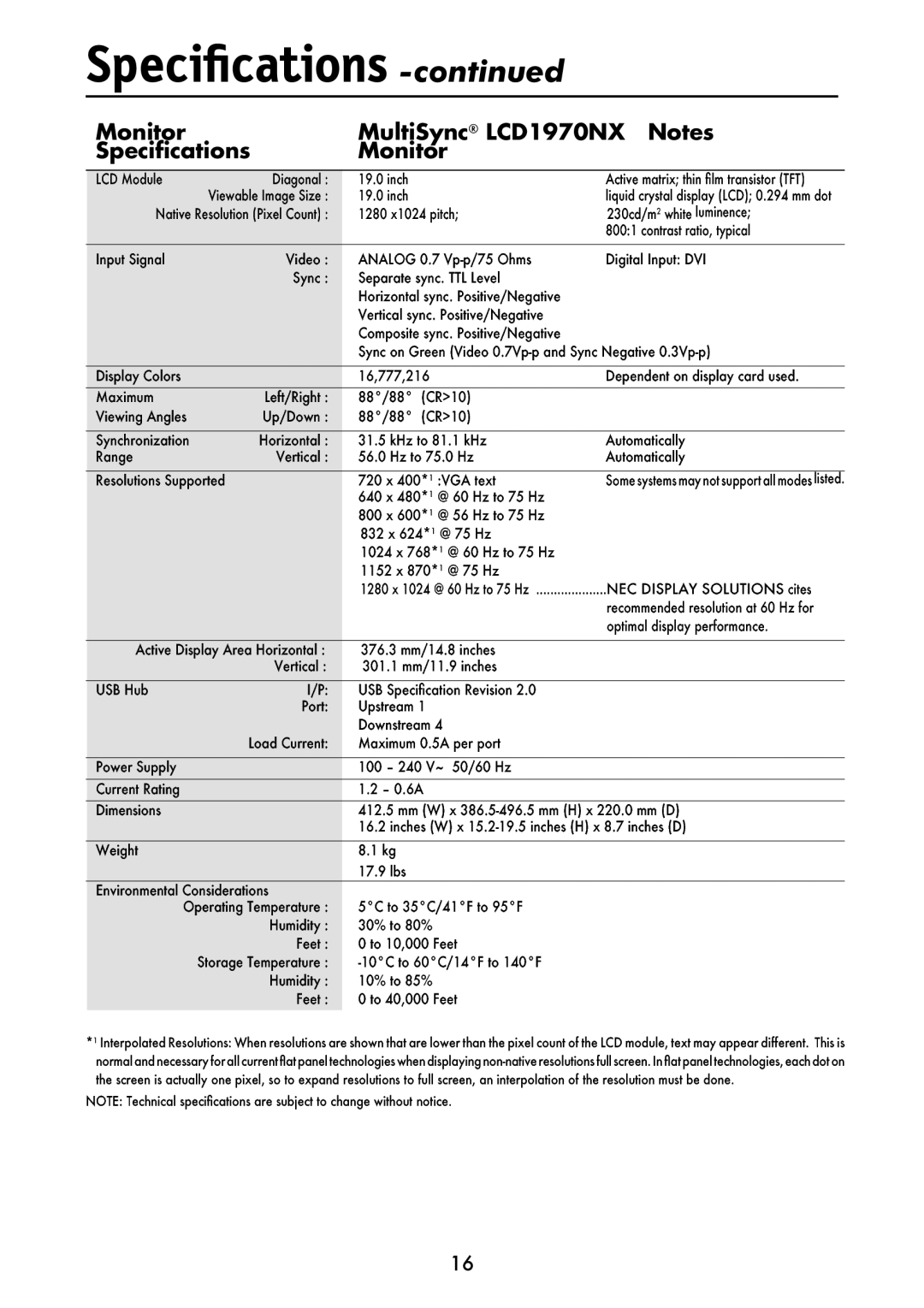 NEC LCD1970V user manual 578 