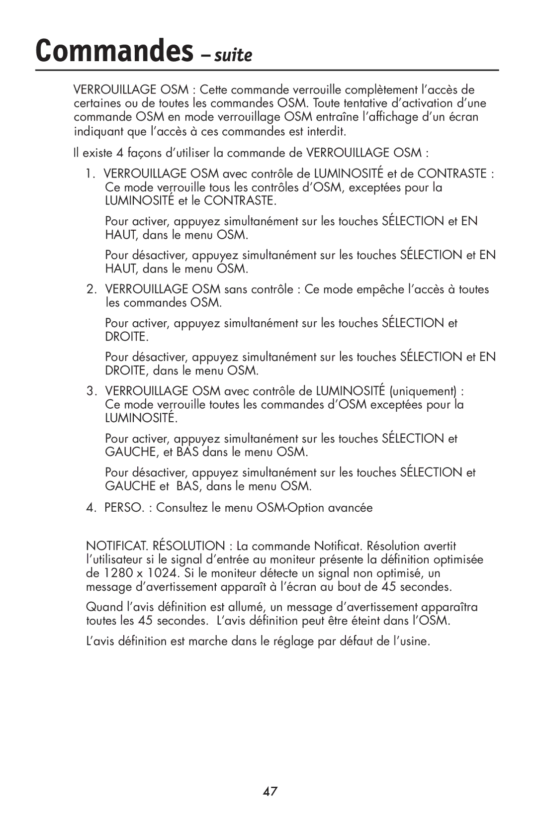 NEC LCD1990FXp user manual Droite 