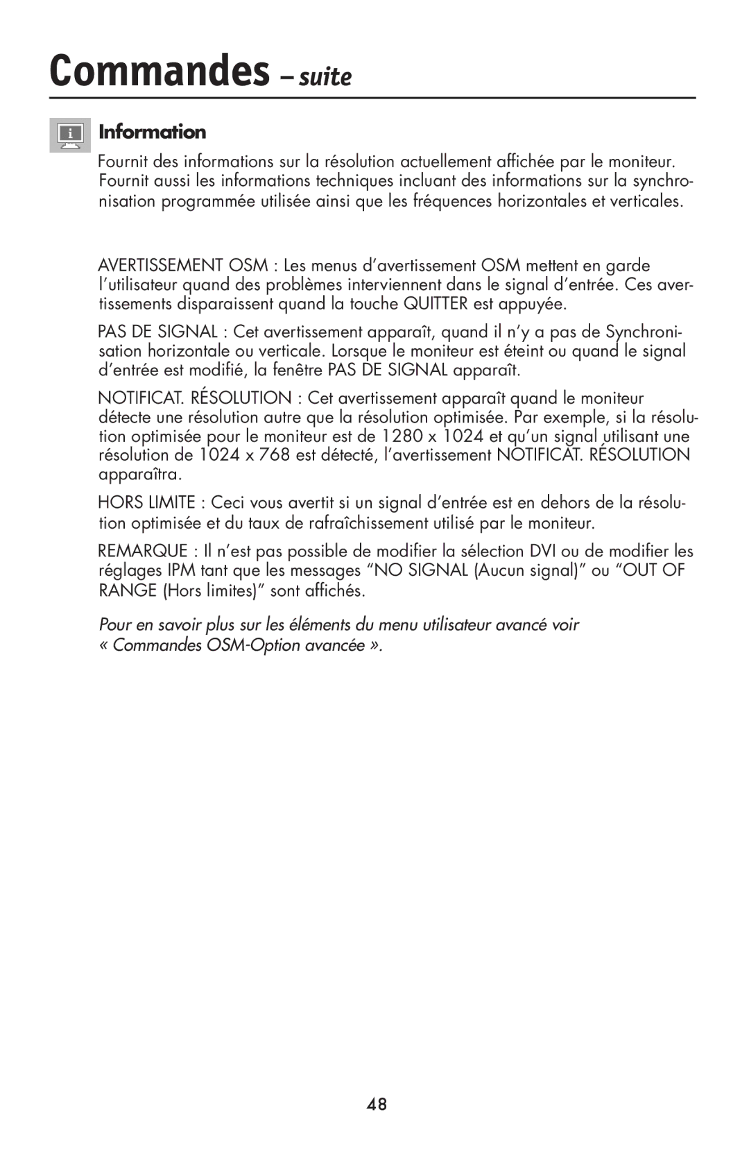 NEC LCD1990FXp user manual Information 