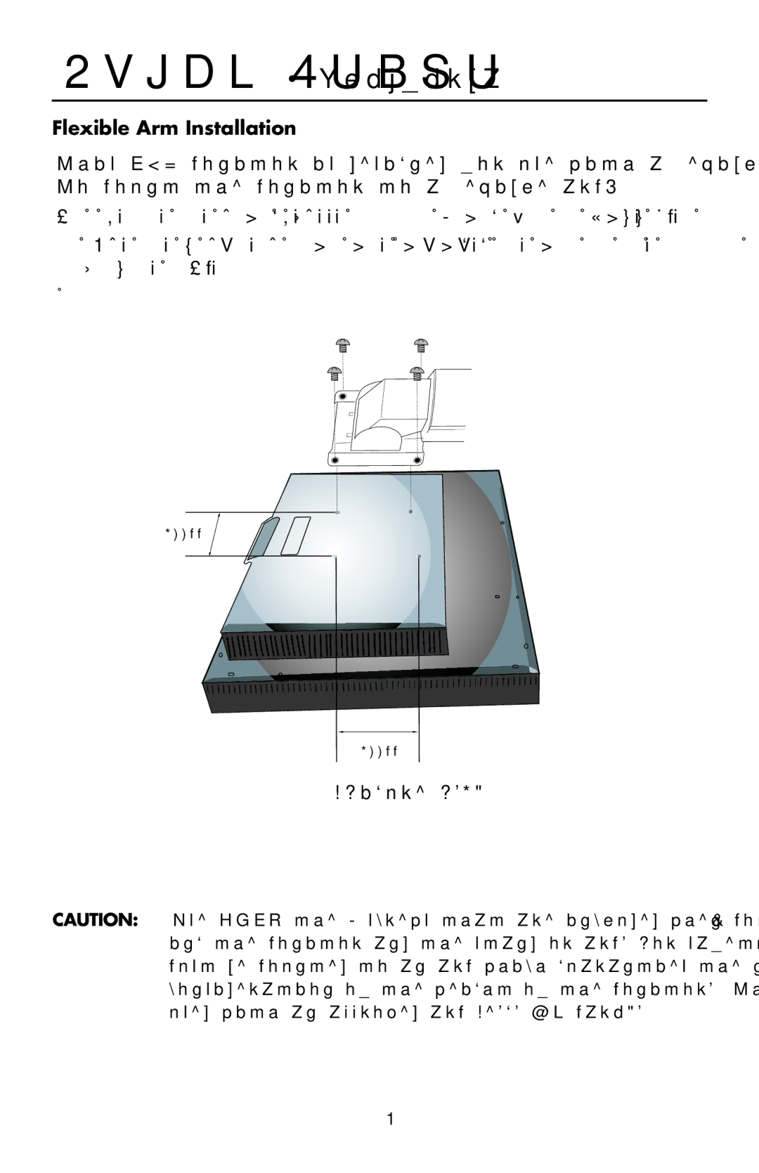 NEC LCD1990FXTM user manual Flexible Arm Installation, Figure F.1 