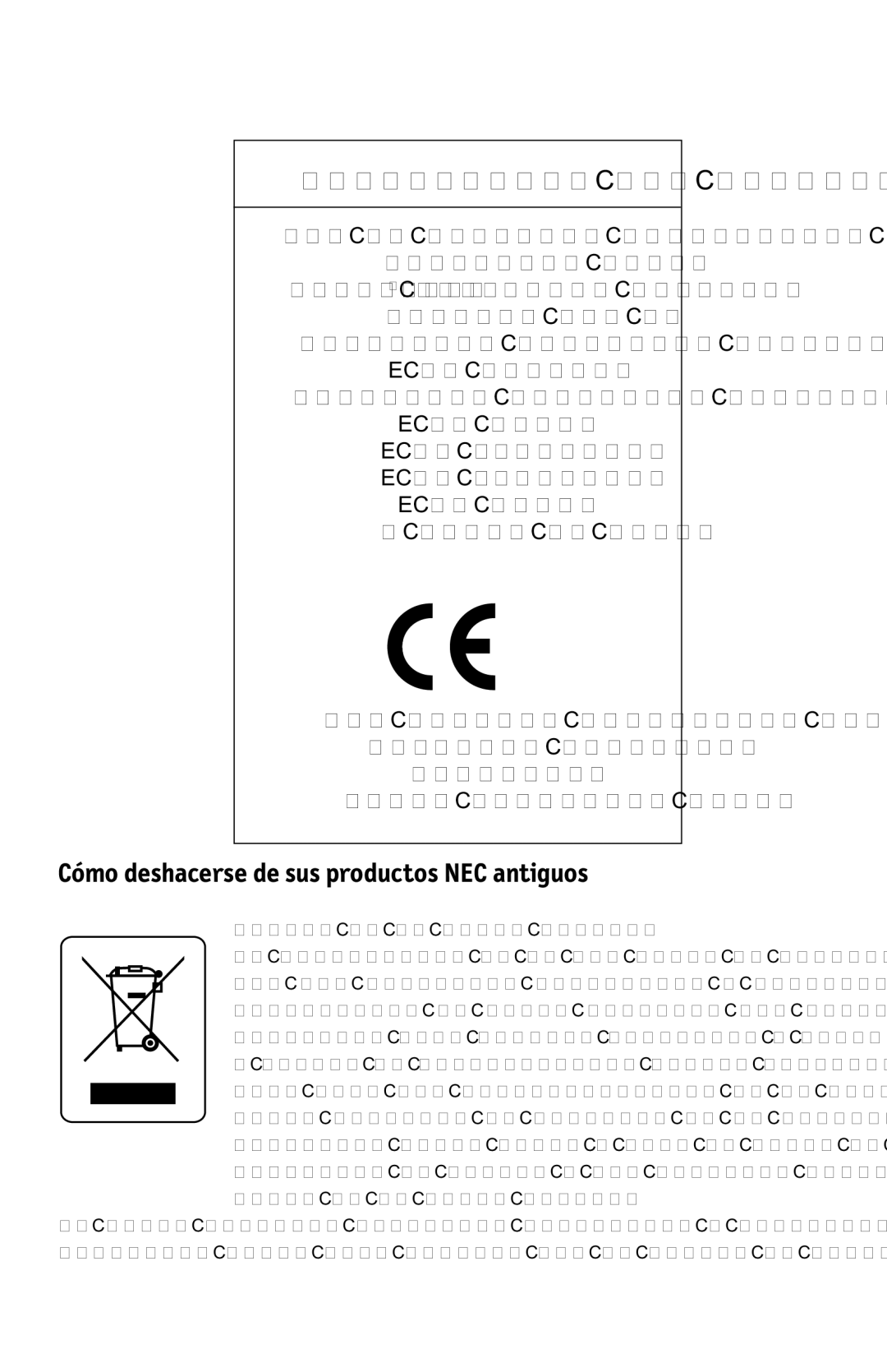 NEC LCD1990FXTM user manual Cómo deshacerse de sus productos NEC antiguos 