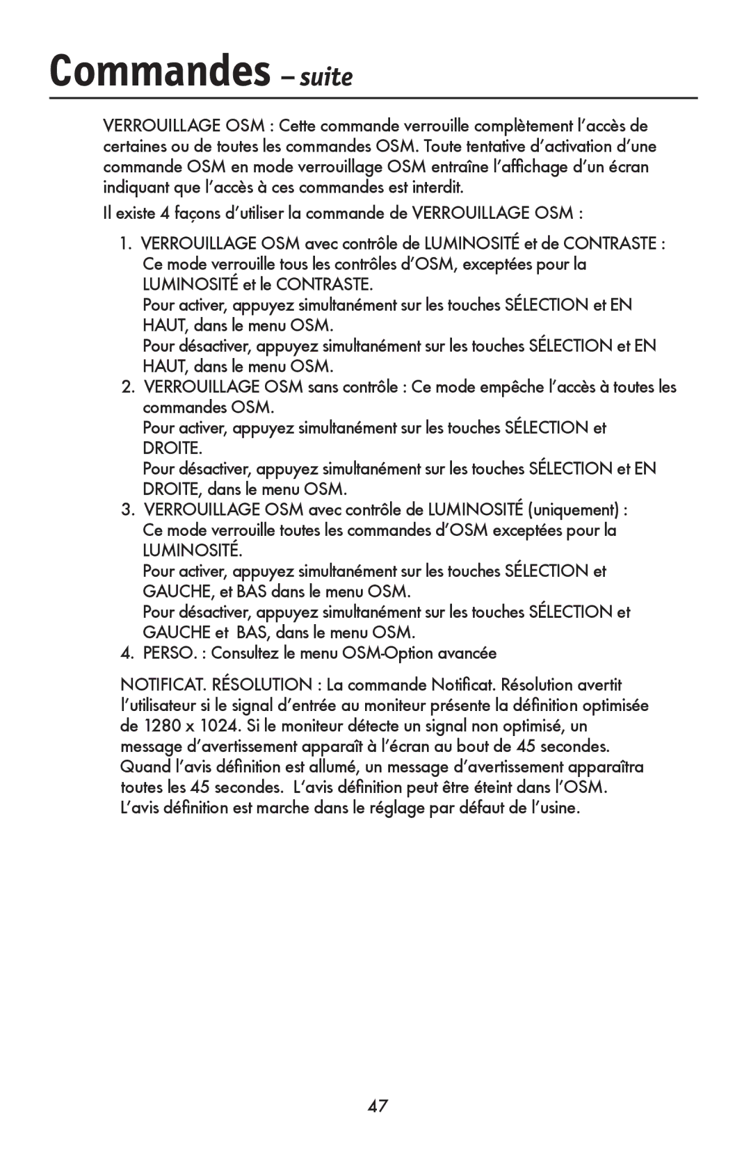 NEC LCD1990FXTM user manual Droite 