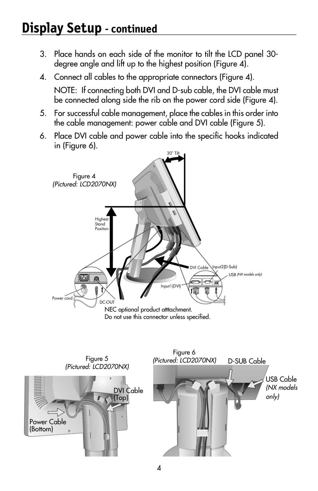 NEC LCD2070VX, LCD2170NX user manual Only 