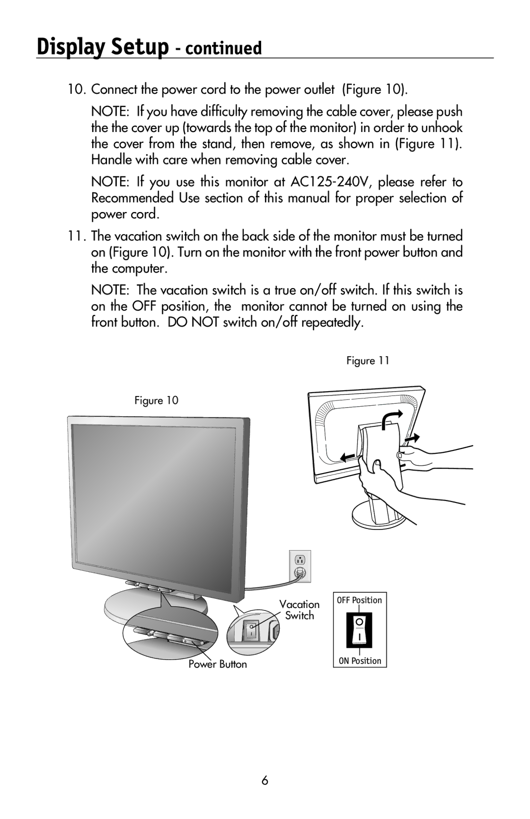 NEC LCD2070VX, LCD2170NX user manual Power Button 