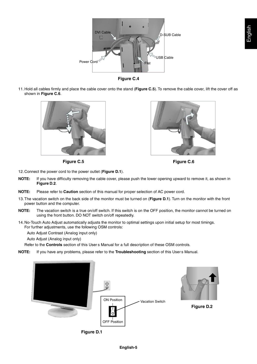 NEC LCD2070WNX user manual Figure C.4, English-5 