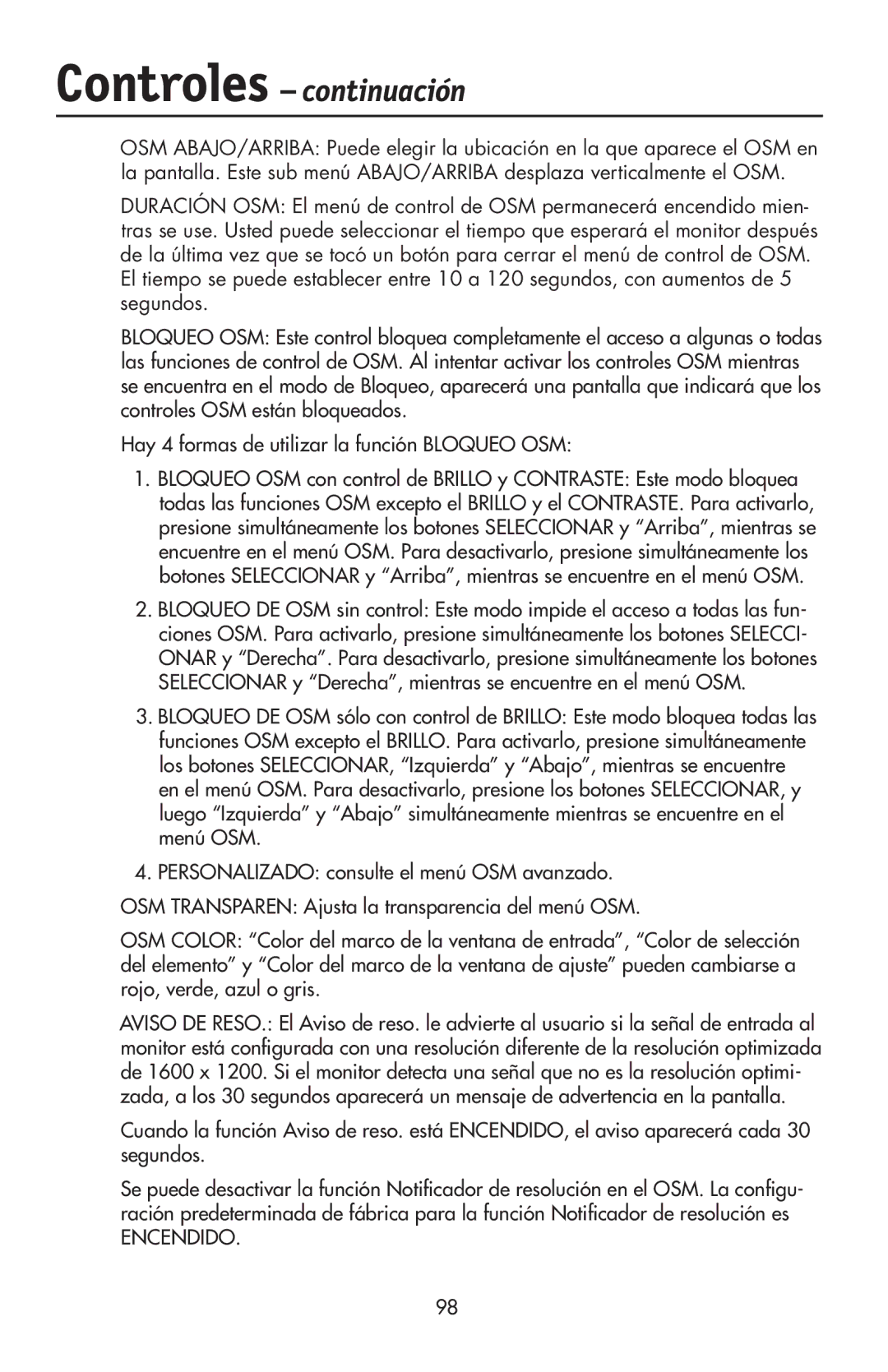 NEC LCD2190UXi user manual Encendido 