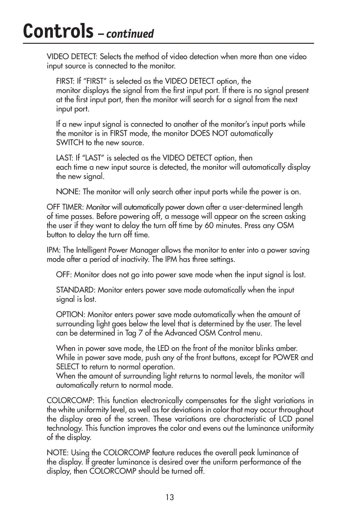 NEC LCD2190UXi user manual Controls 