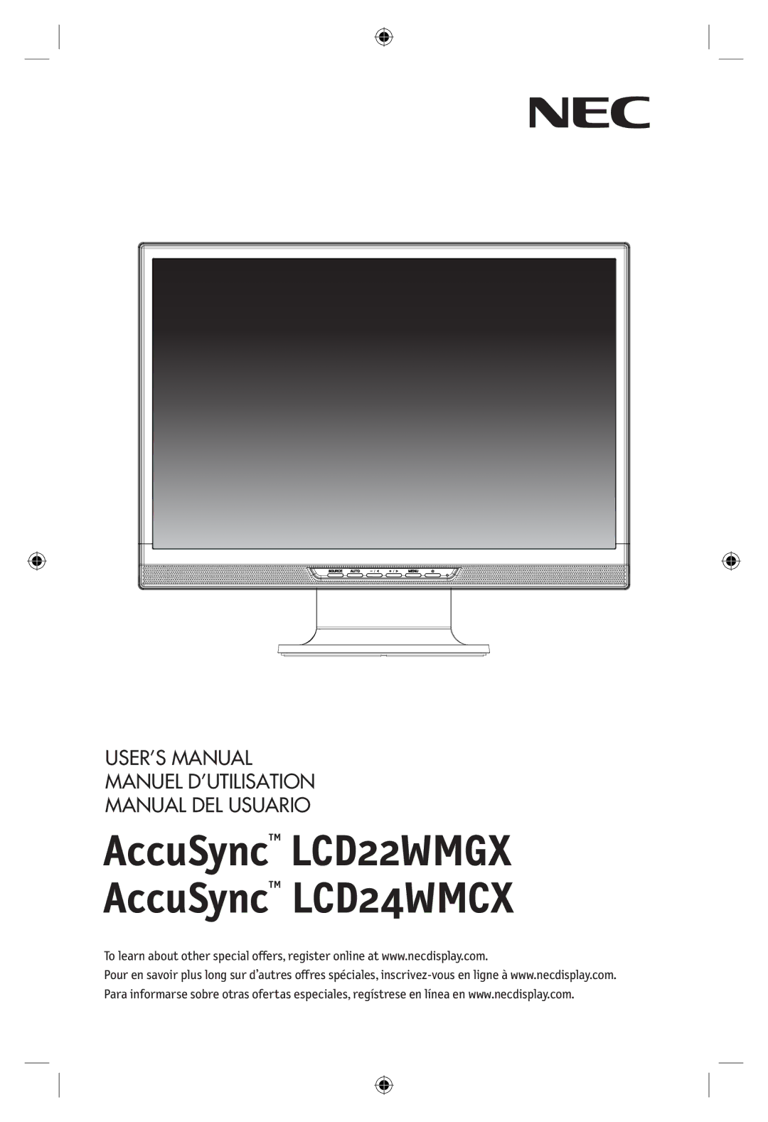 NEC LCD22WMGX, LCD24WMCX user manual DDV4ZOD5.-$%8.9 DDV4ZOD5.-$%8.$9 