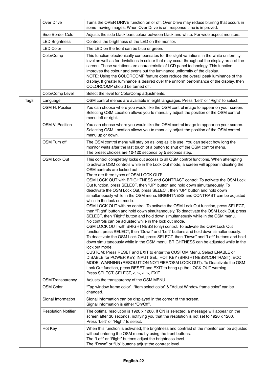 NEC LCD2690WUXi user manual English-22 