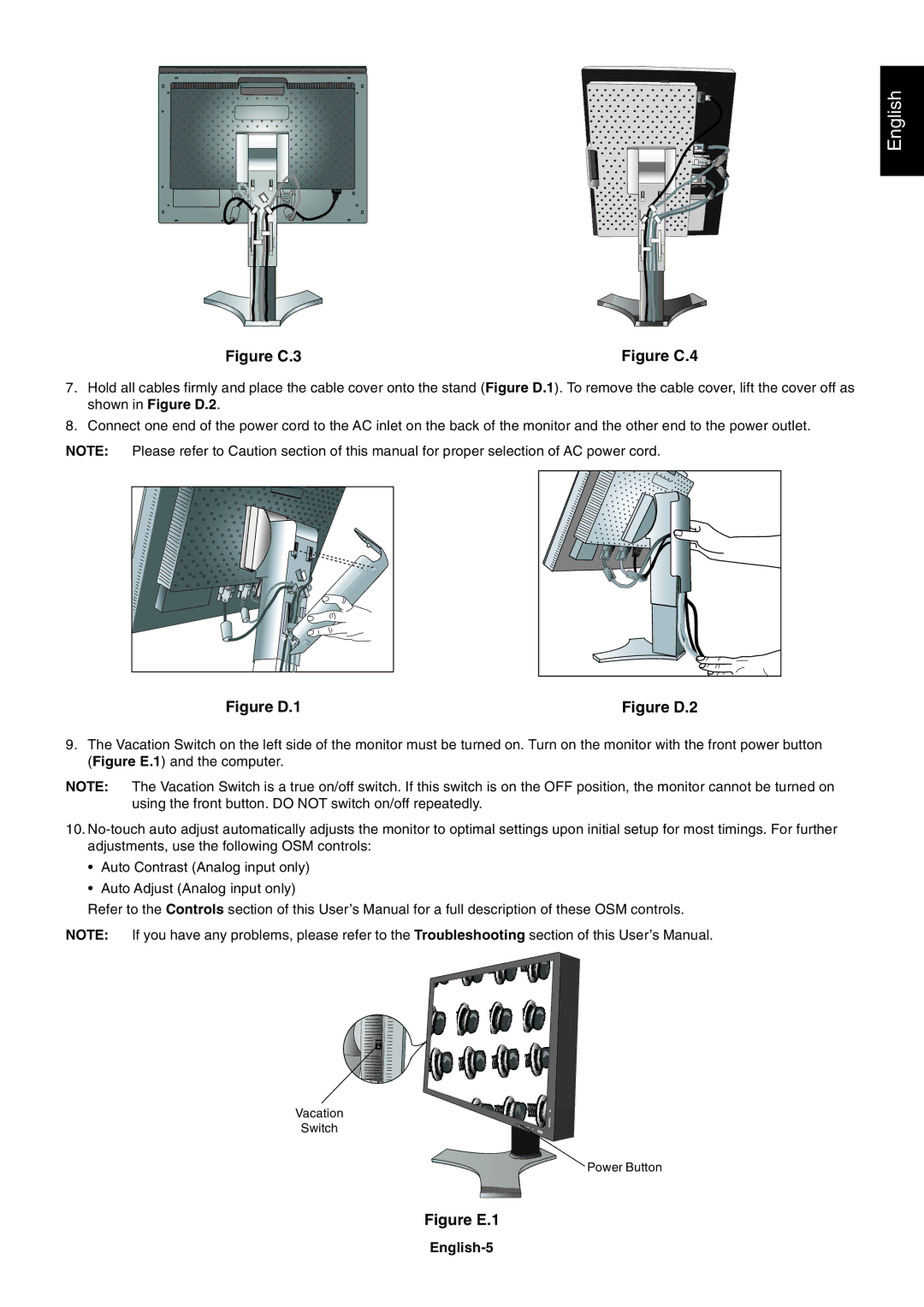 NEC LCD2690WUXi user manual Figure C.3, English-5 